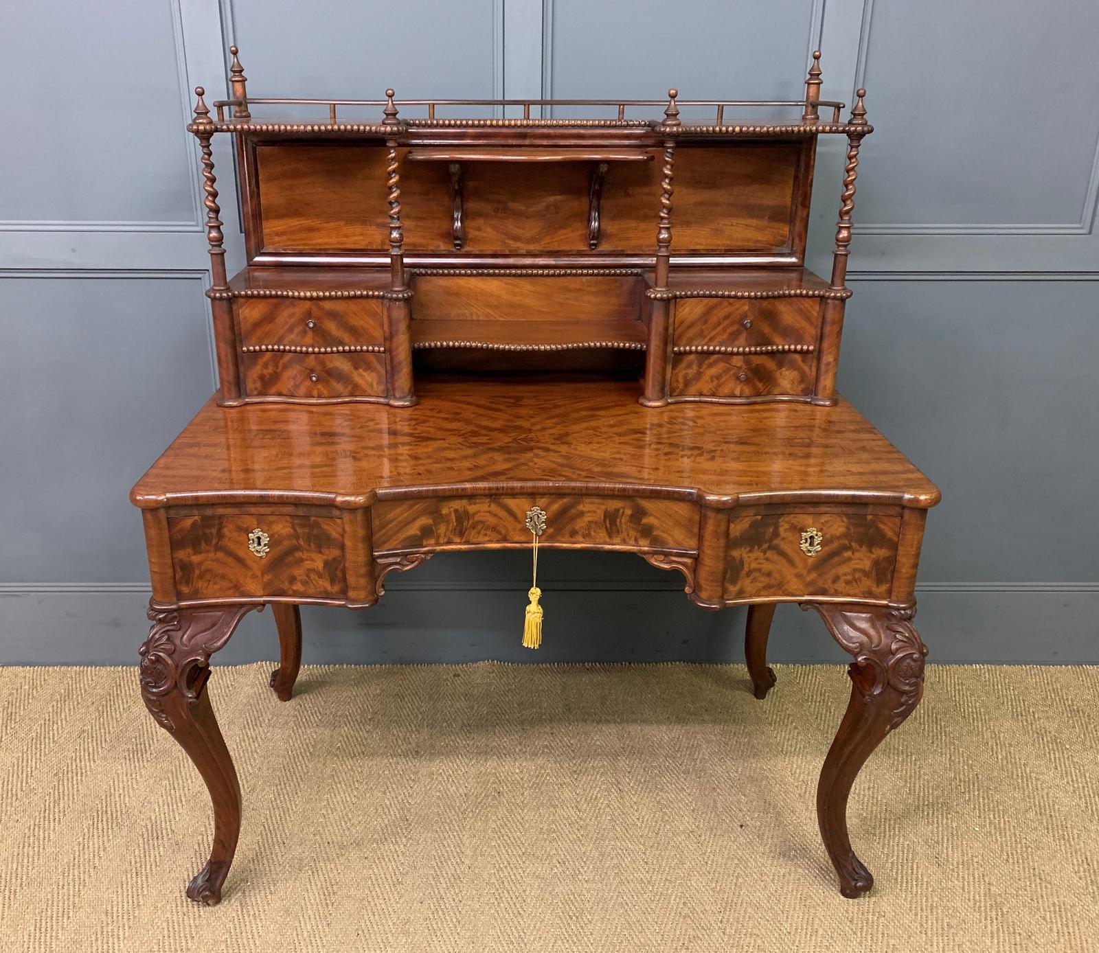 Flame Mahogany Writing Desk (1 of 17) Flame Mahogany Writing Desk (1 of 17)
