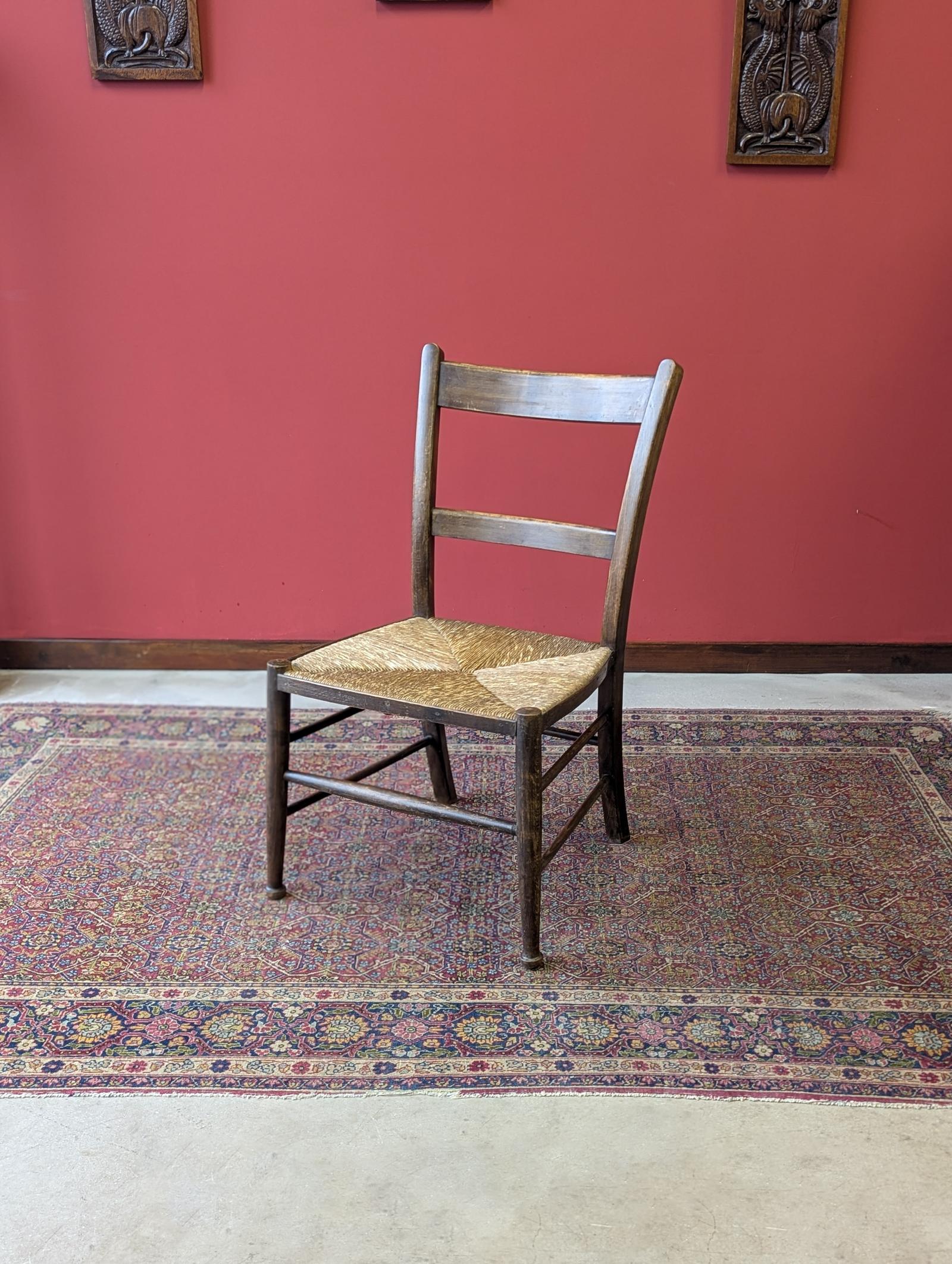 Antique Arts and Crafts Oak Side Chair c.1890 (1 of 10)