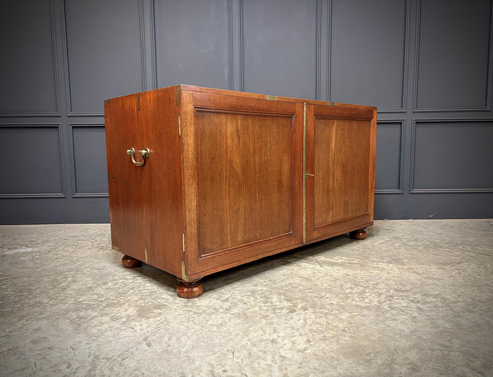 Victorian Teak Military Campaign Side Cabinet (1 of 17) Victorian Teak Military Campaign Side Cabinet (1 of 17)