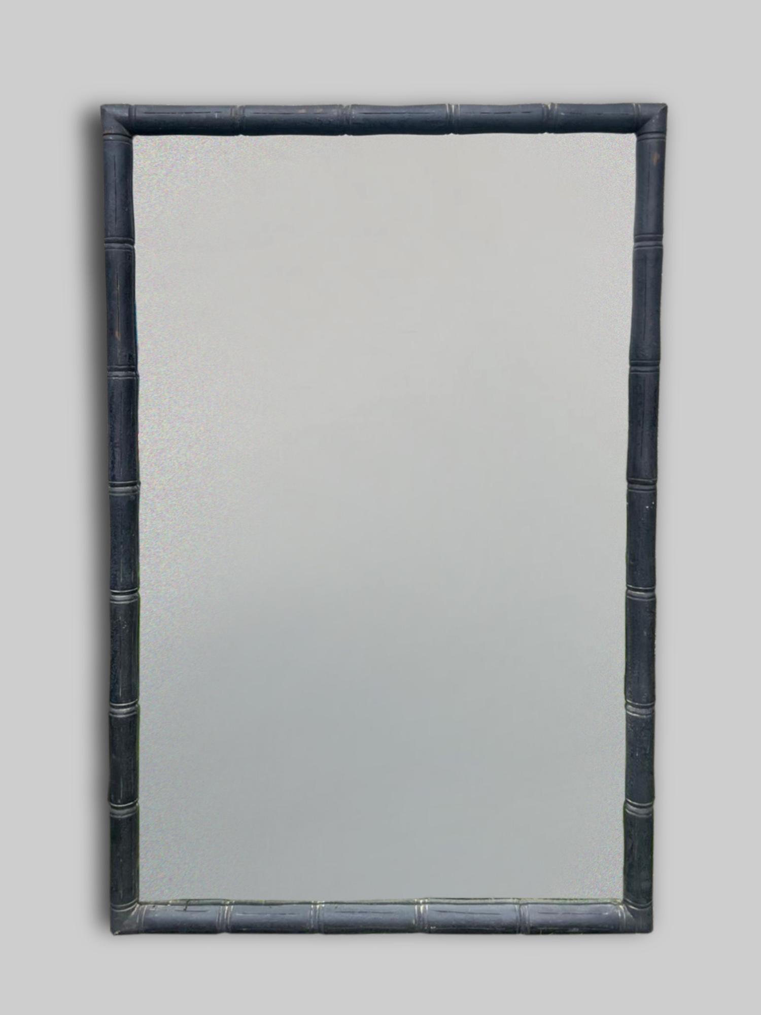 20th Century Faux Bamboo Mirror (1 of 3)