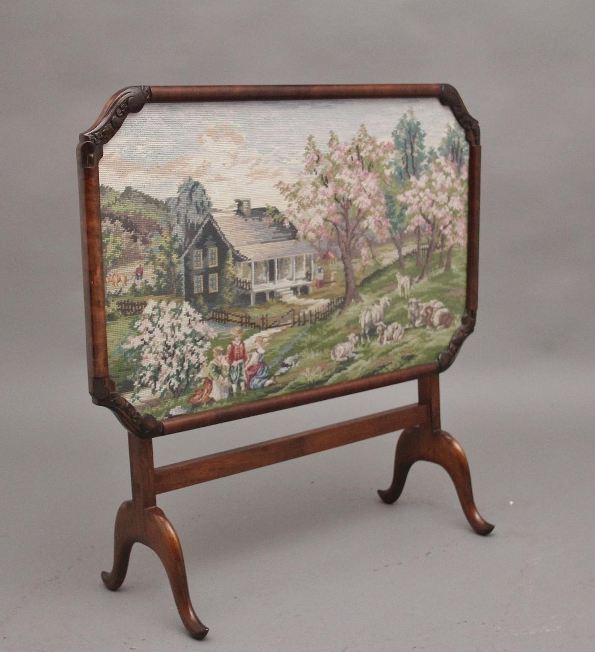 Mid 20th Century Walnut Fire Screen Table (1 of 8)