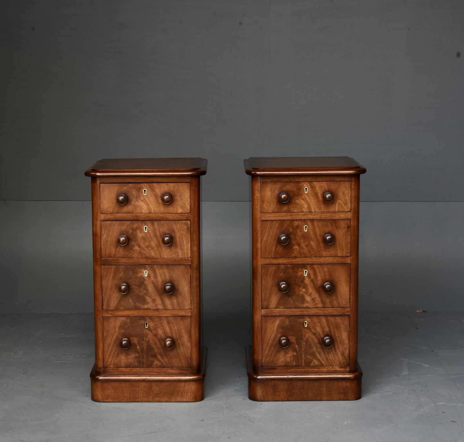Pair of Victorian Mahogany Bedside Chests of Drawers (1 of 6) Pair of Victorian Mahogany Bedside Chests of Drawers (1 of 6)