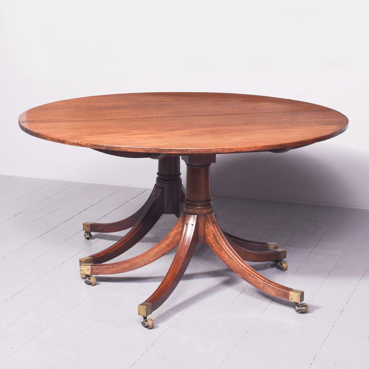 George III Period, Two-leaf Mahogany Bow-end Dining Table (1 of 9) George III Period, Two-leaf Mahogany Bow-end Dining Table (1 of 9)