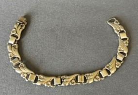 Petite Danish Silver Floral Link Bracelet (1 of 5)