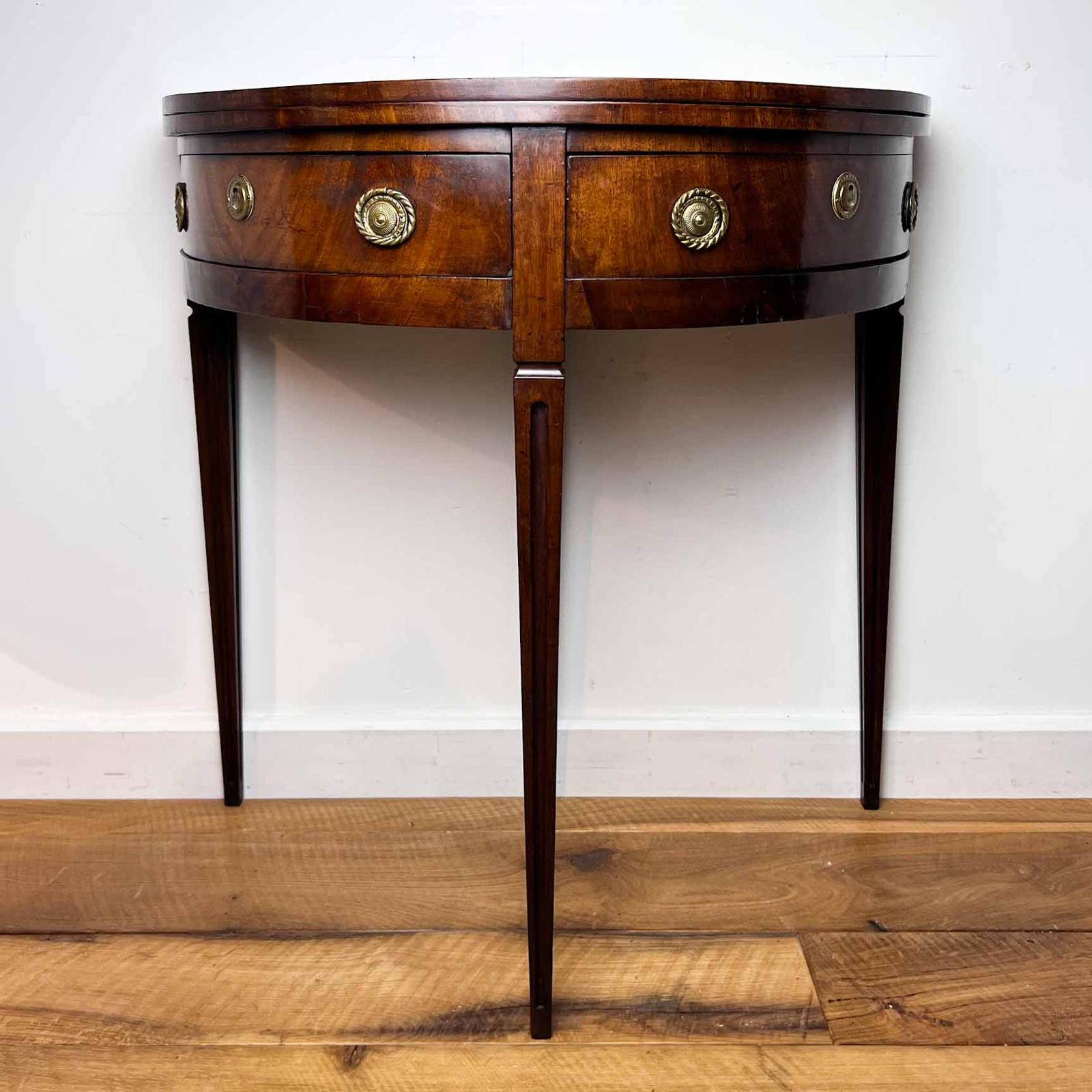 Antique Dutch Mahogany Demi-lune Tea Table (1 of 17) Antique Dutch Mahogany Demi-lune Tea Table (1 of 17)