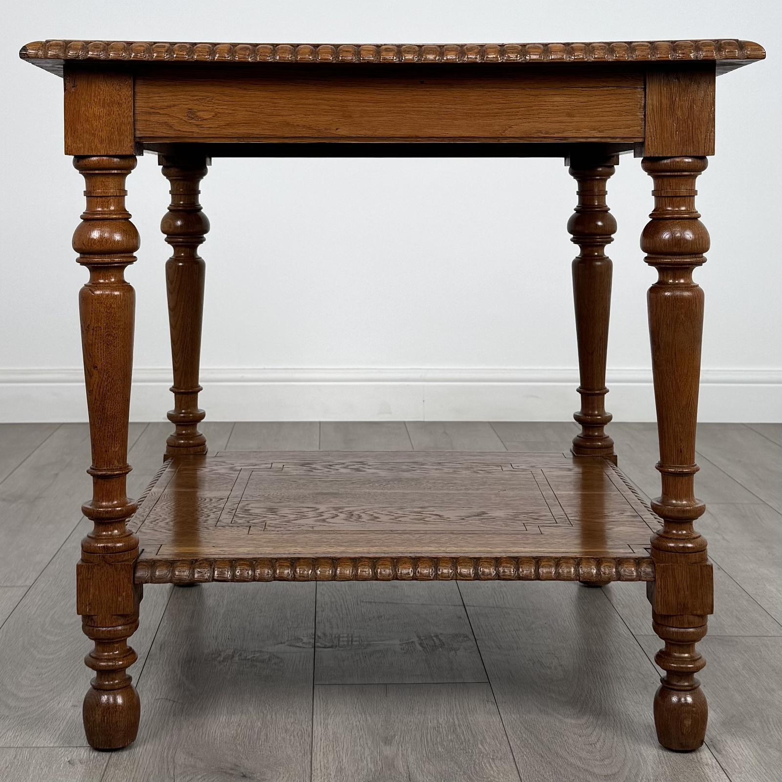 Antique 19th Century Good Quality Small Oak Centre Table (1 of 9)