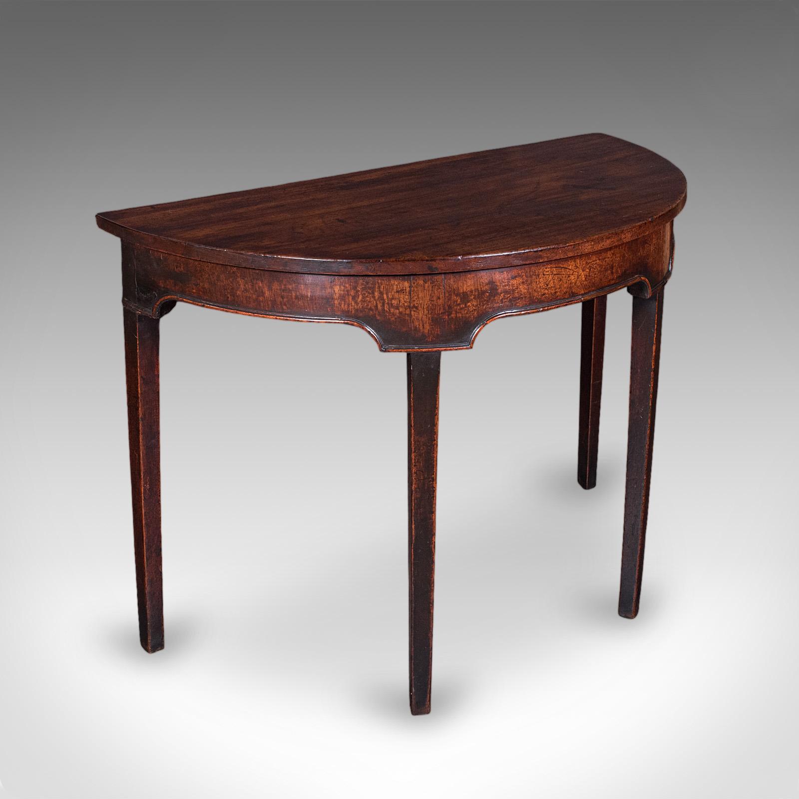 Antique Demi Lune Console Table, English, Alcove, After Hepplewhite, Georgian (1 of 9) Antique Demi Lune Console Table, English, Alcove, After Hepplewhite, Georgian (1 of 9)