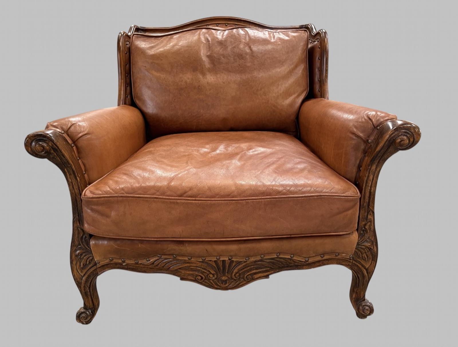Fabulous Ralph Lauren Leather Armchair in the French Louis XV Style (1 of 11) Fabulous Ralph Lauren Leather Armchair in the French Louis XV Style (1 of 11)