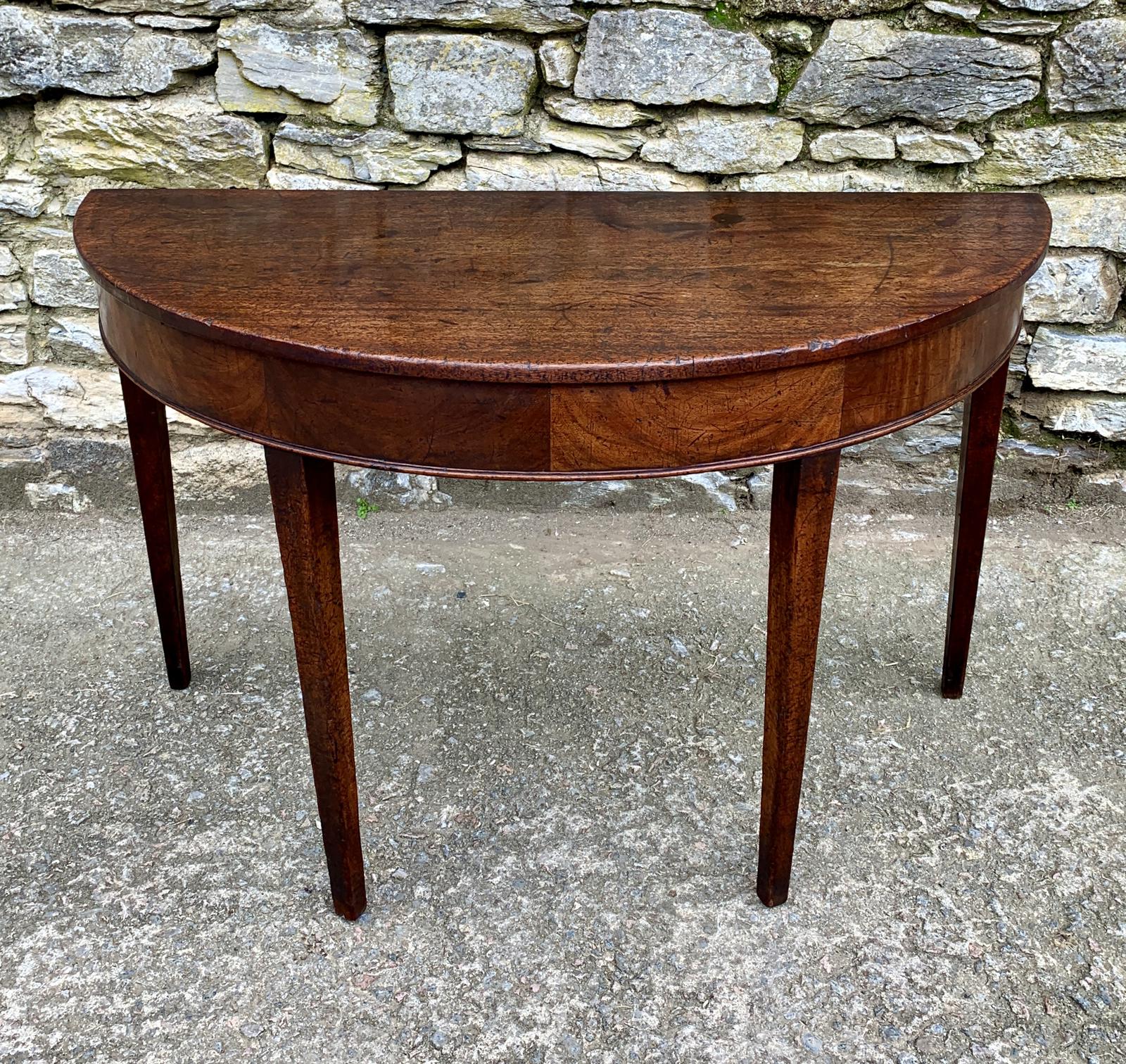 Georgian Mahogany Demi Lune D-End Console Table (1 of 14) Georgian Mahogany Demi Lune D-End Console Table (1 of 14)