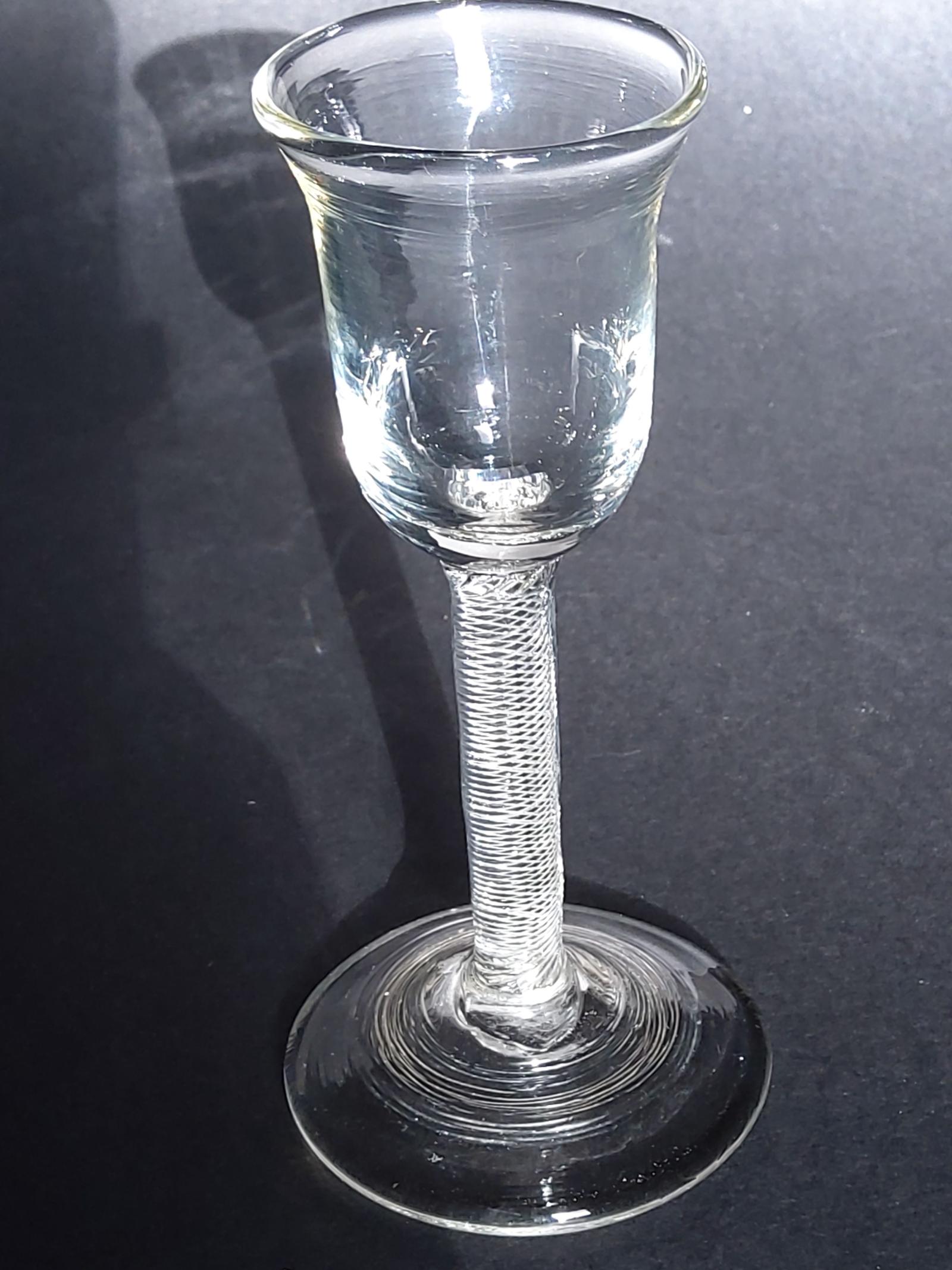 Small Georgian Air Twist Stem Wine Glass (1 of 5)