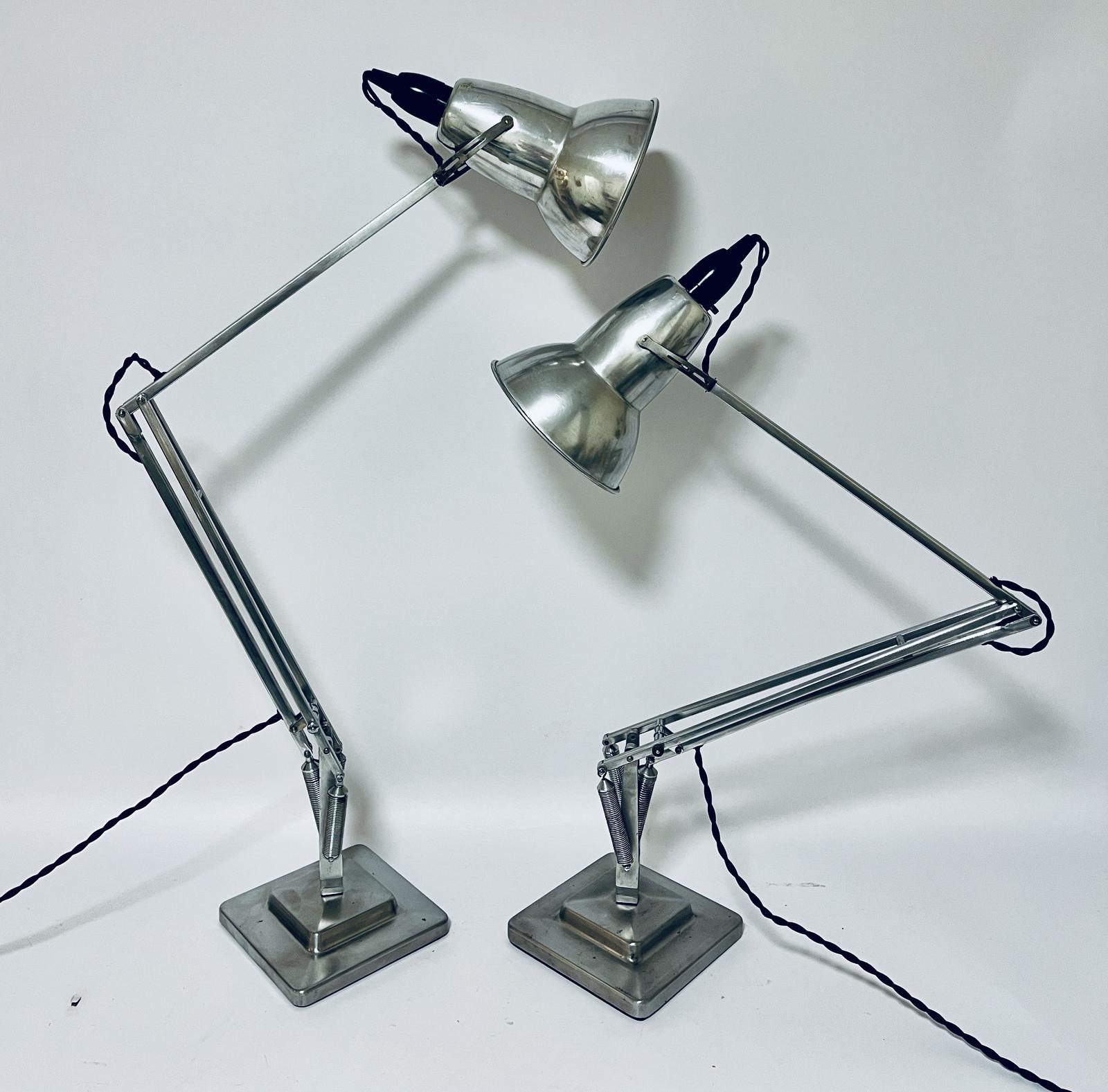 Pair of Original Herbert Terry Polished Anglepoise Lamps (1 of 14) Pair of Original Herbert Terry Polished Anglepoise Lamps (1 of 14)