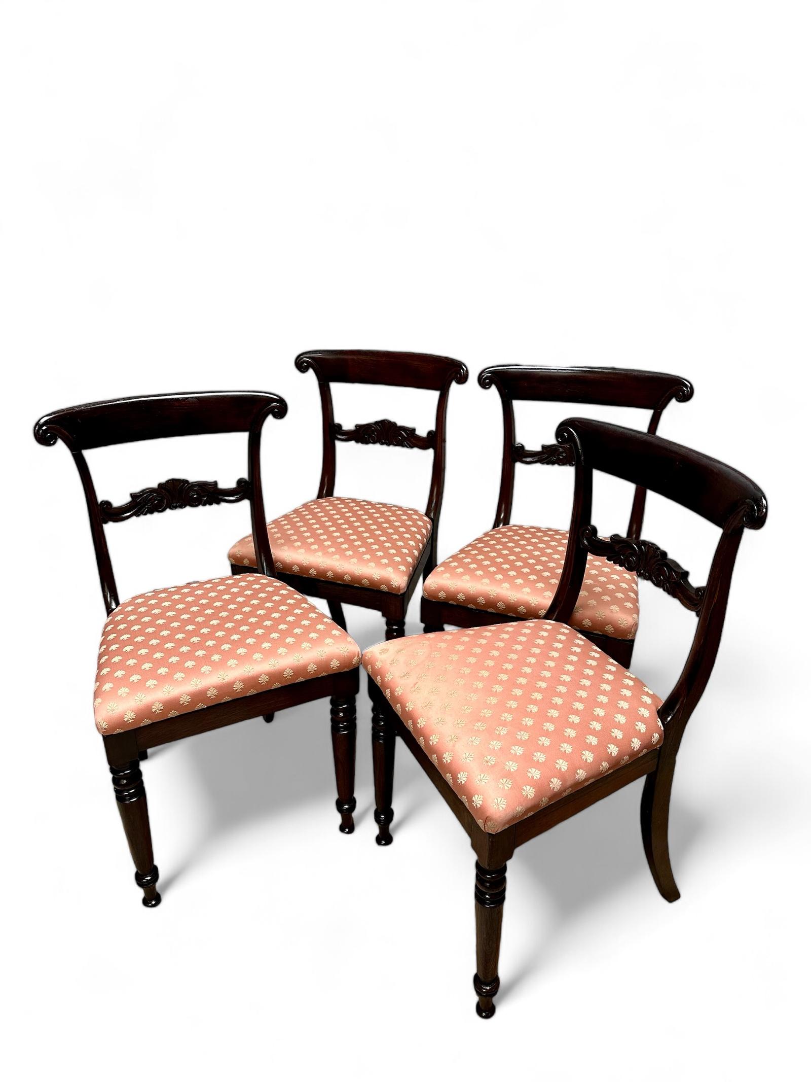 Set of 4 Antique Beech Side Chairs - 19th Century (1 of 10)