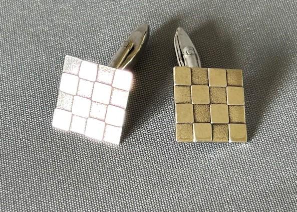 Modernist Pair of Hallmarked Silver Cufflinks (1 of 6)
