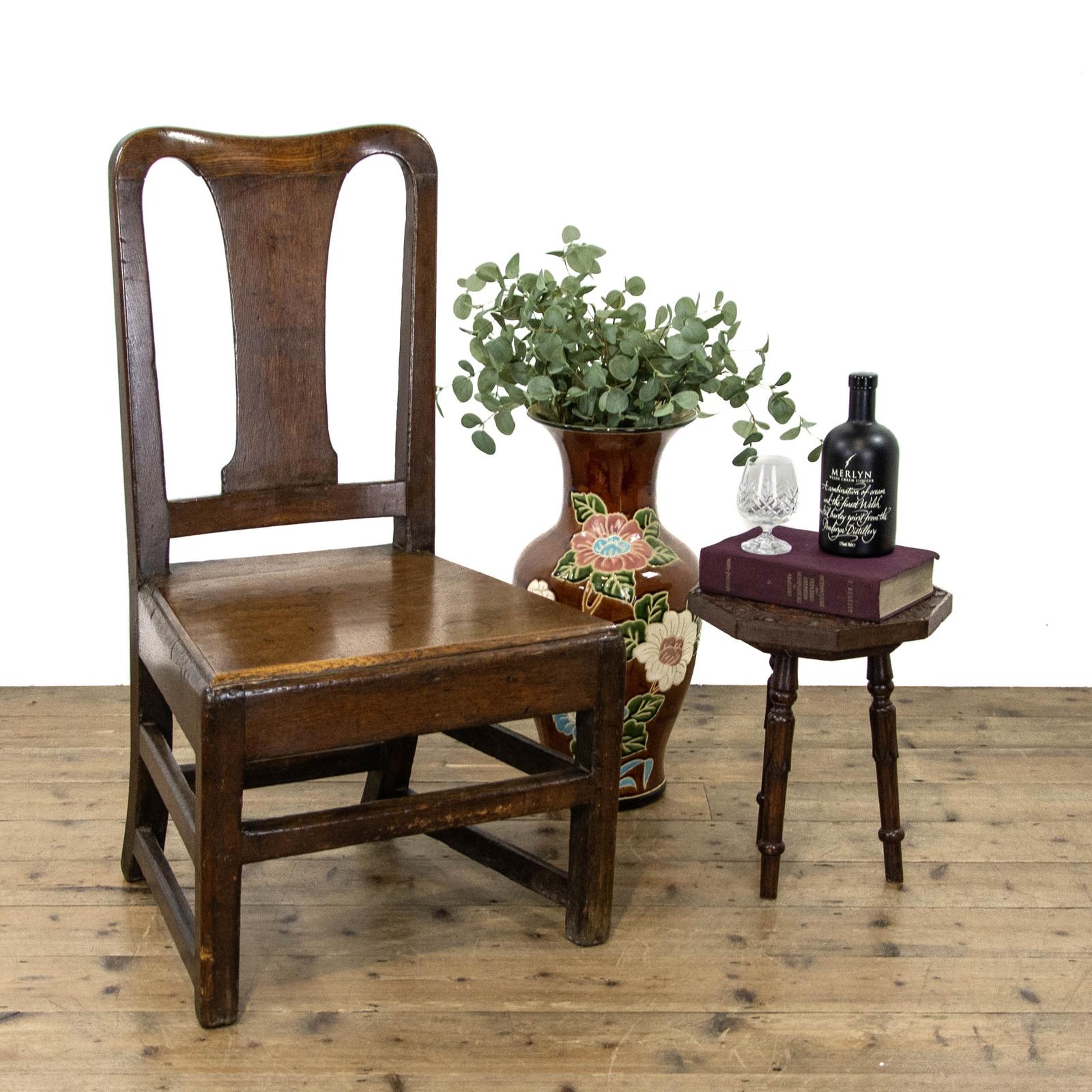 18th Century Antique Oak Side Chair (1 of 10)