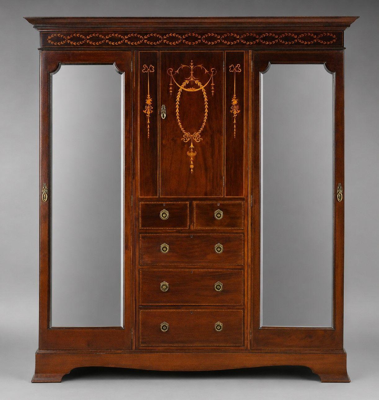 Edwardian Mahogany Inlaid Wardrobe (1 of 10) Edwardian Mahogany Inlaid Wardrobe (1 of 10)