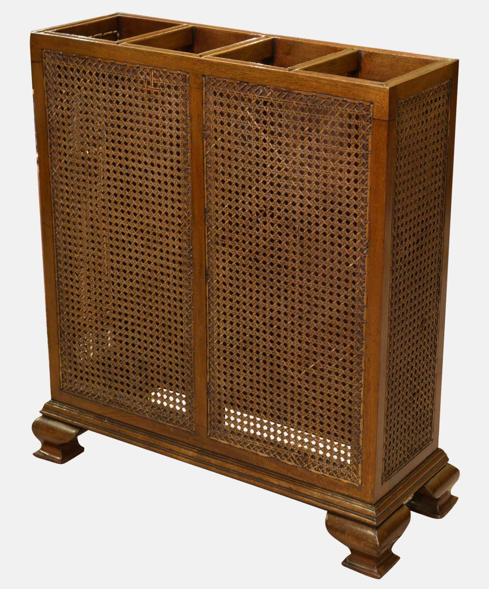 Late 19th Century Mahogany & Cane Stick Stand (1 of 1) Late 19th Century Mahogany & Cane Stick Stand (1 of 1)