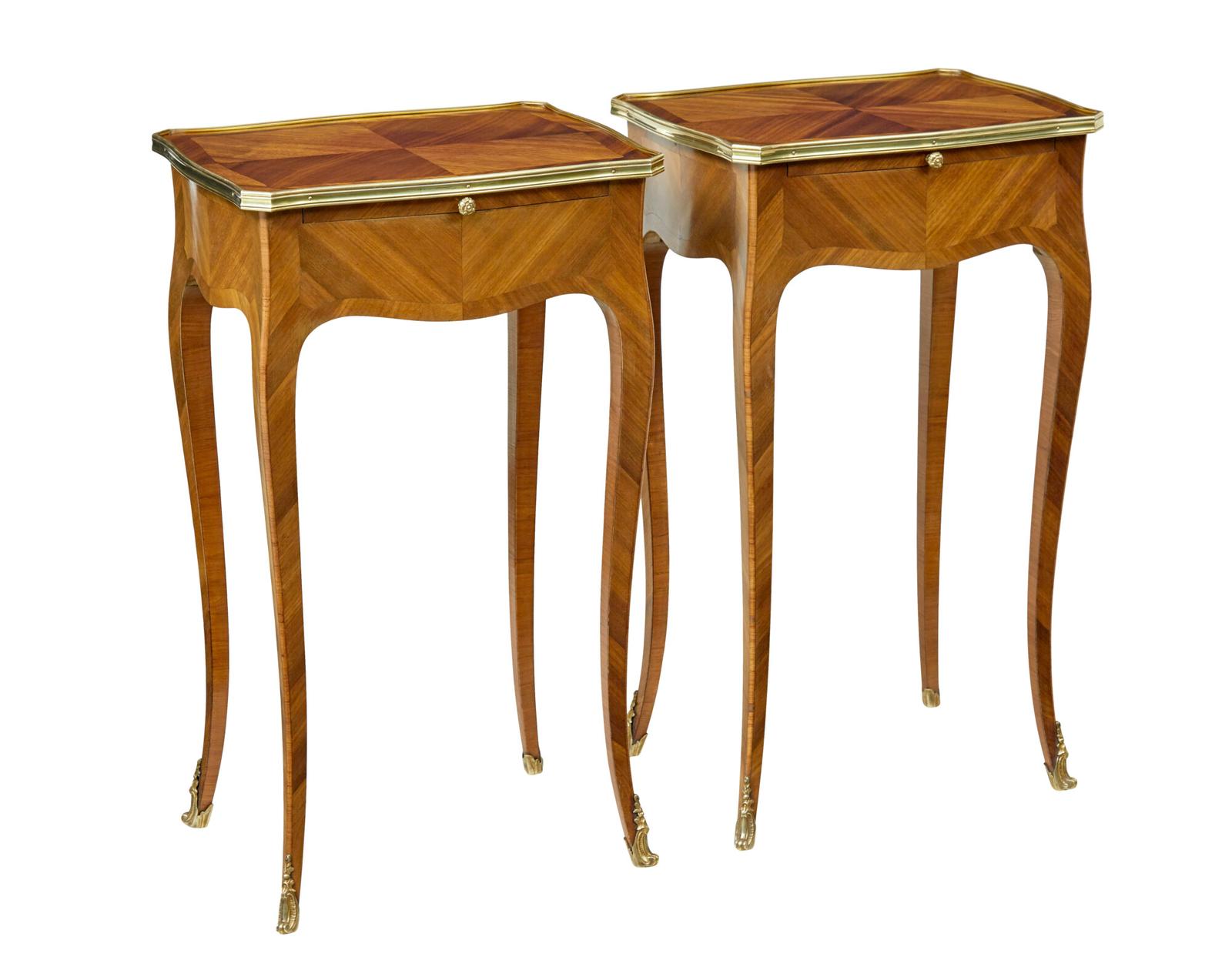 Pair of Early 20th Century French Walnut Side Tables (1 of 10)