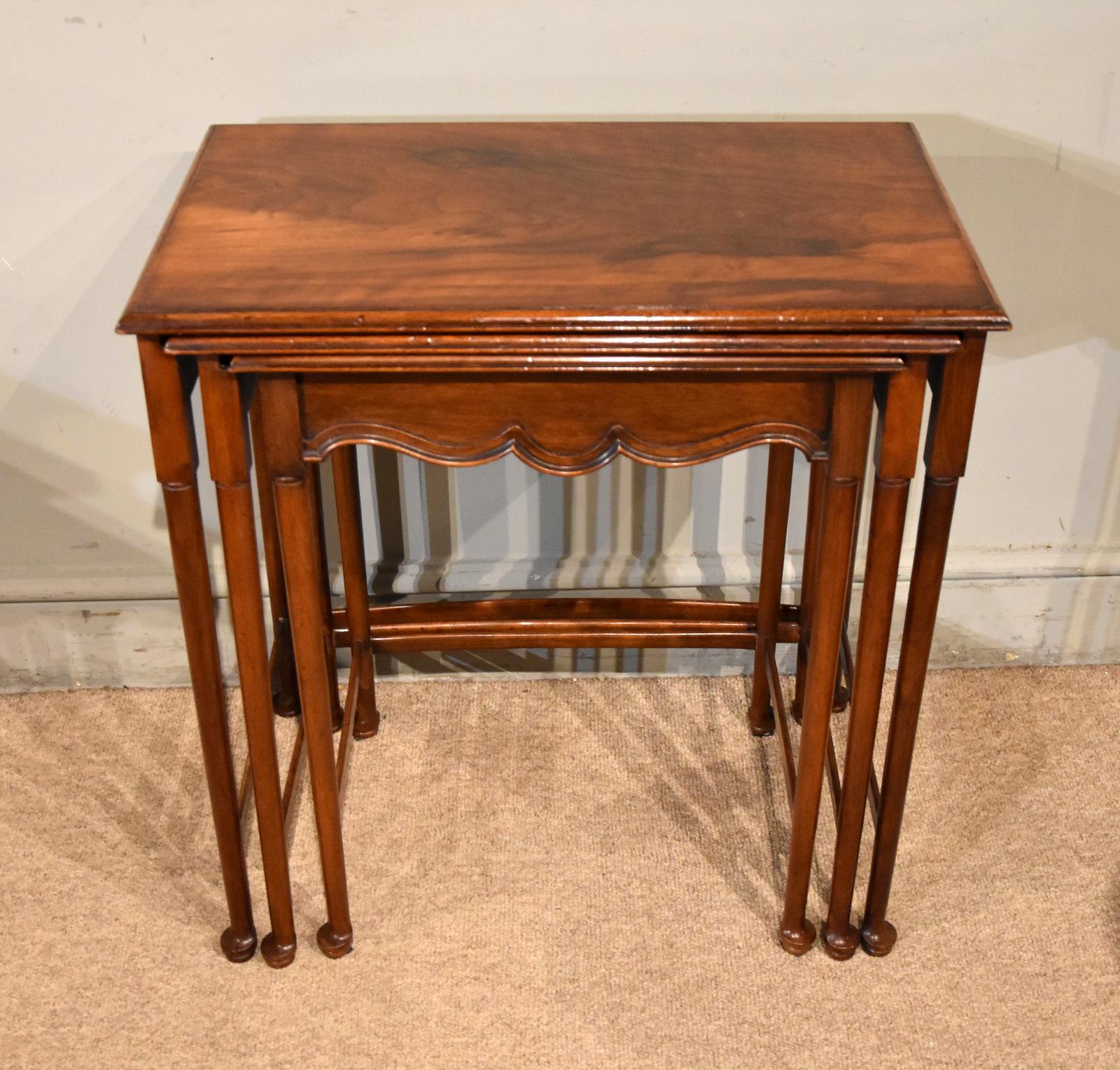 Waring & Gillow Walnut Nest of Tables (1 of 7)