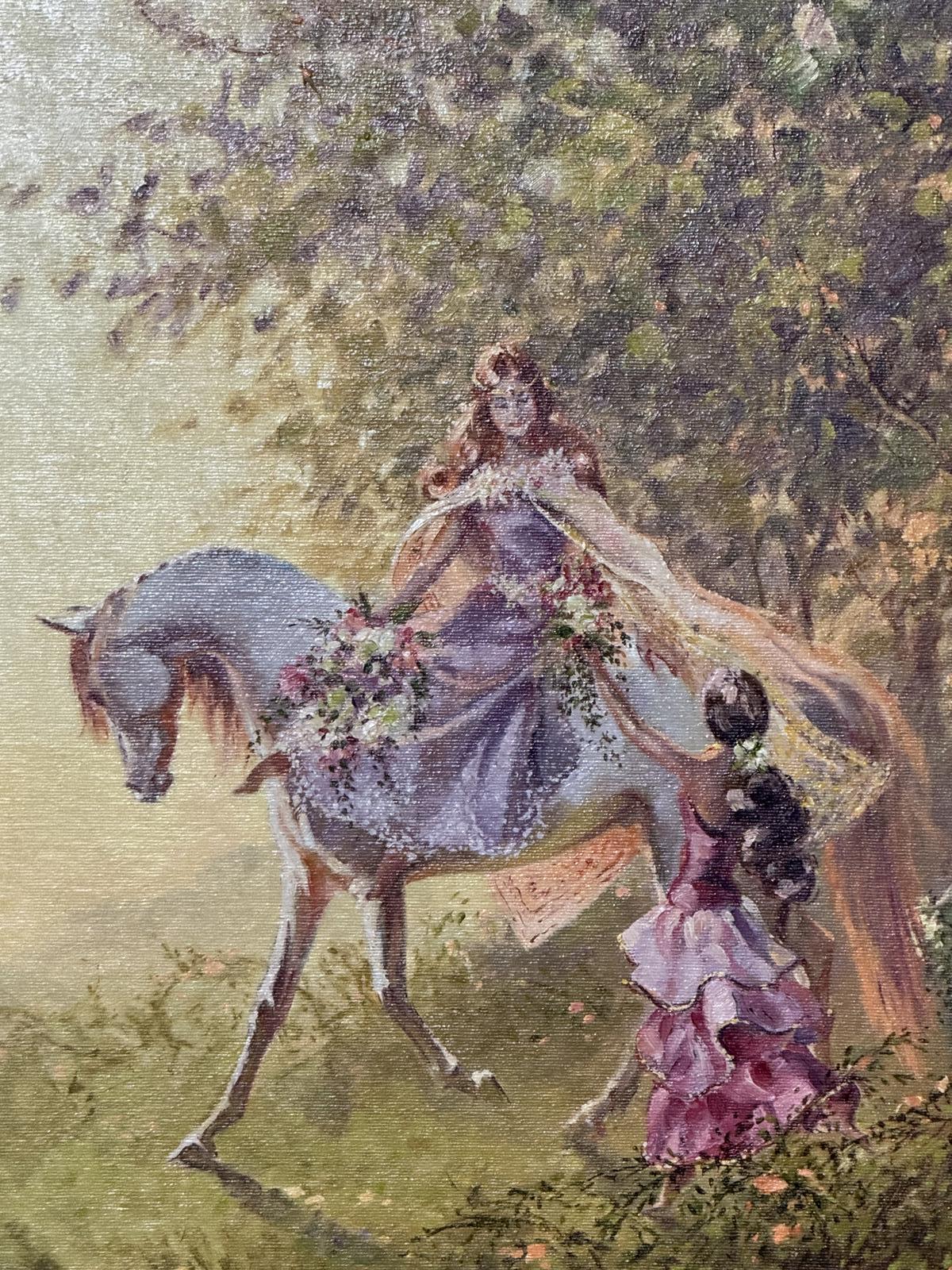 Lovely Oil on Board "Madonna of the Fairies" by Angela Webber B: 1931 (1 of 7)