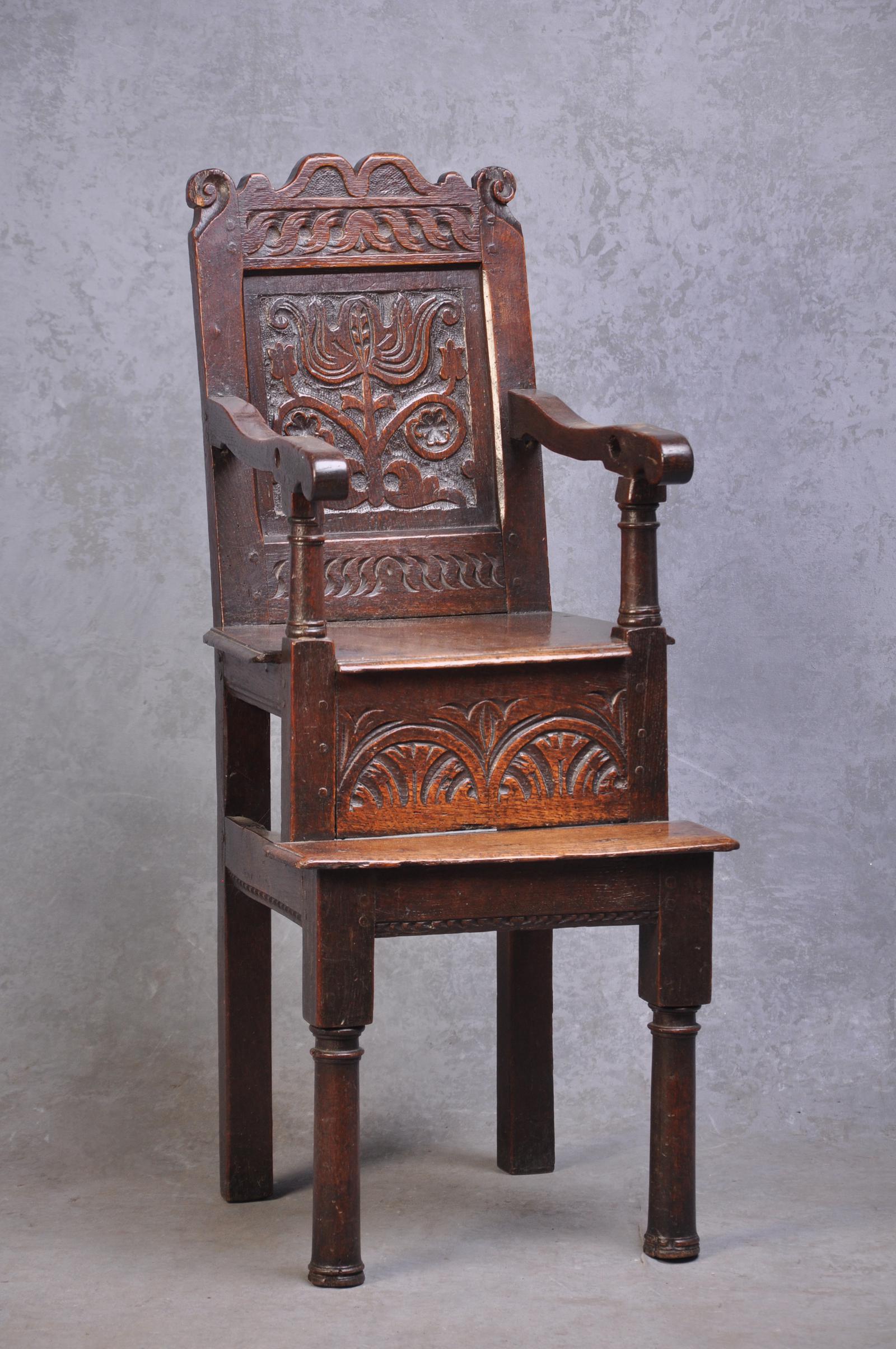 17th Century Yorkshire Child's High Chair (1 of 9)