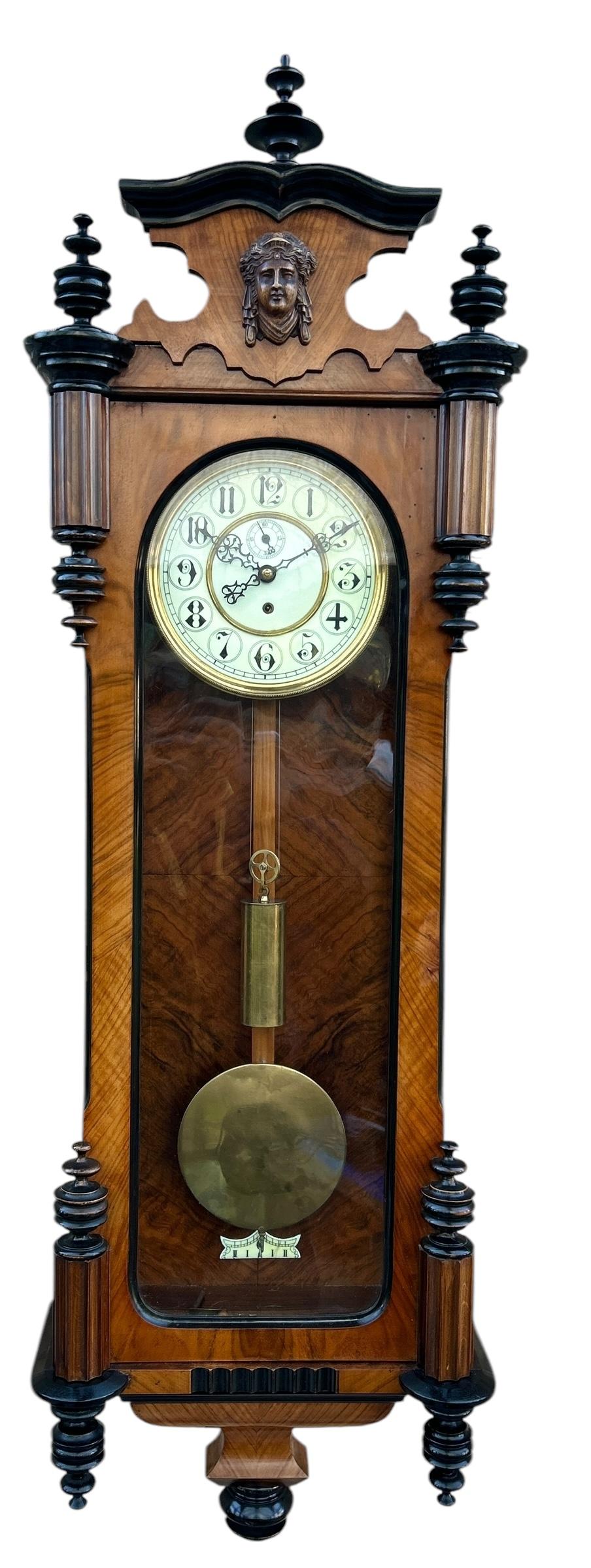Exquisite Kingwood Case Vienna Wall Clock ca.1890 (1 of 12)