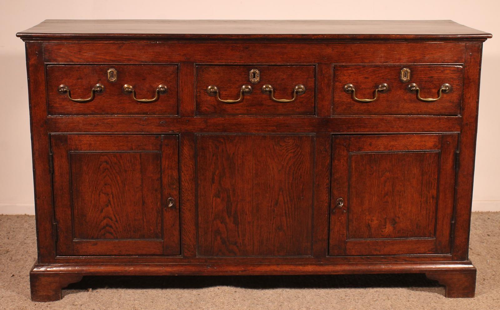 3 Drawers Dresser Base in Oak - 18th Century (1 of 12)