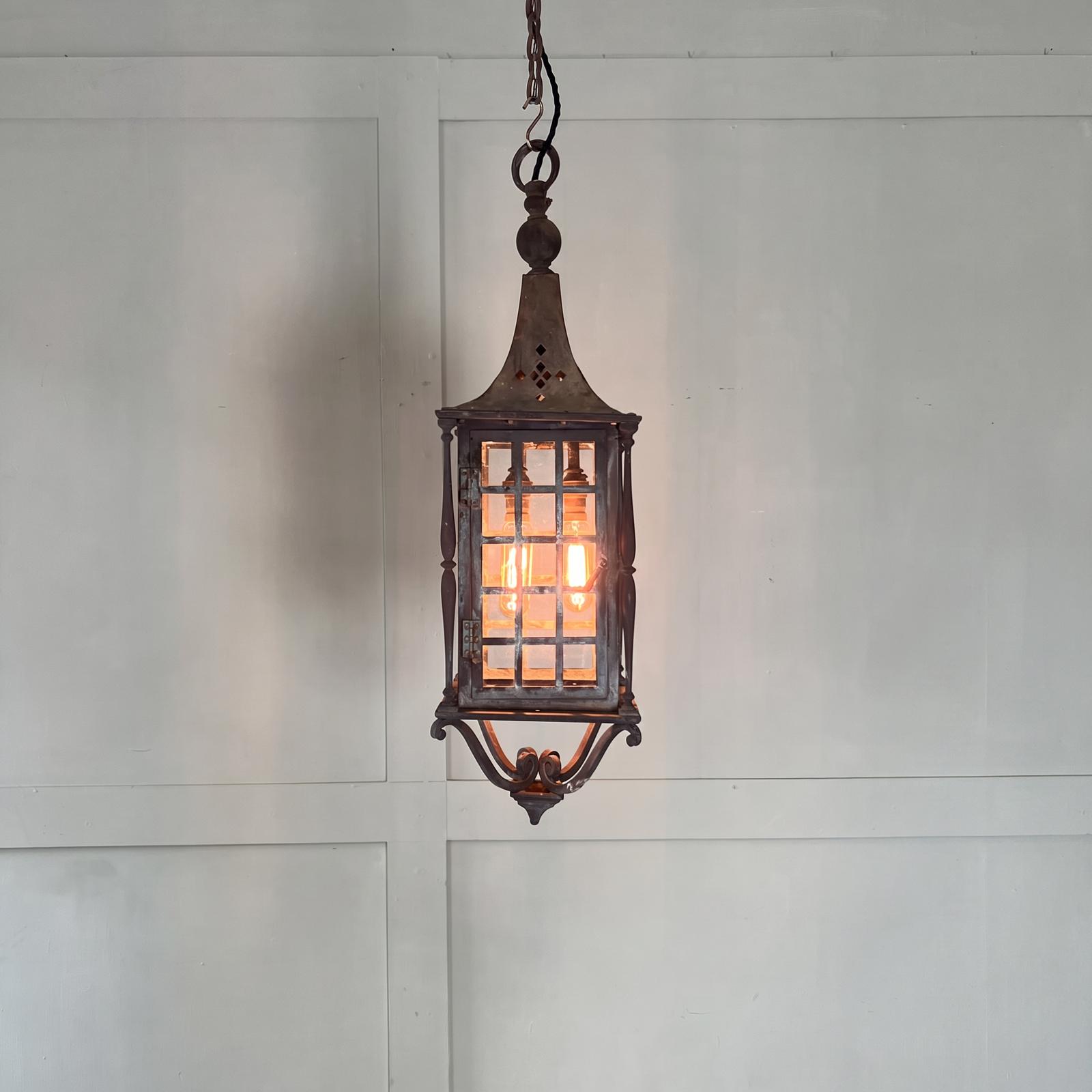 Edwardian Brass Lantern Pendant Light (1 of 9) Edwardian Brass Lantern Pendant Light (1 of 9)