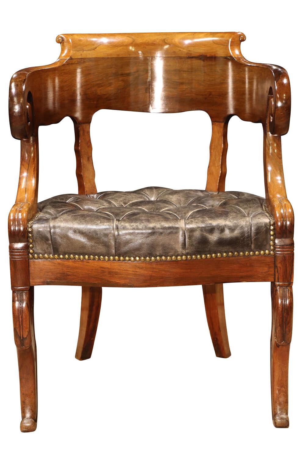 Louis Philippe Rosewood Desk Chair (1 of 4)