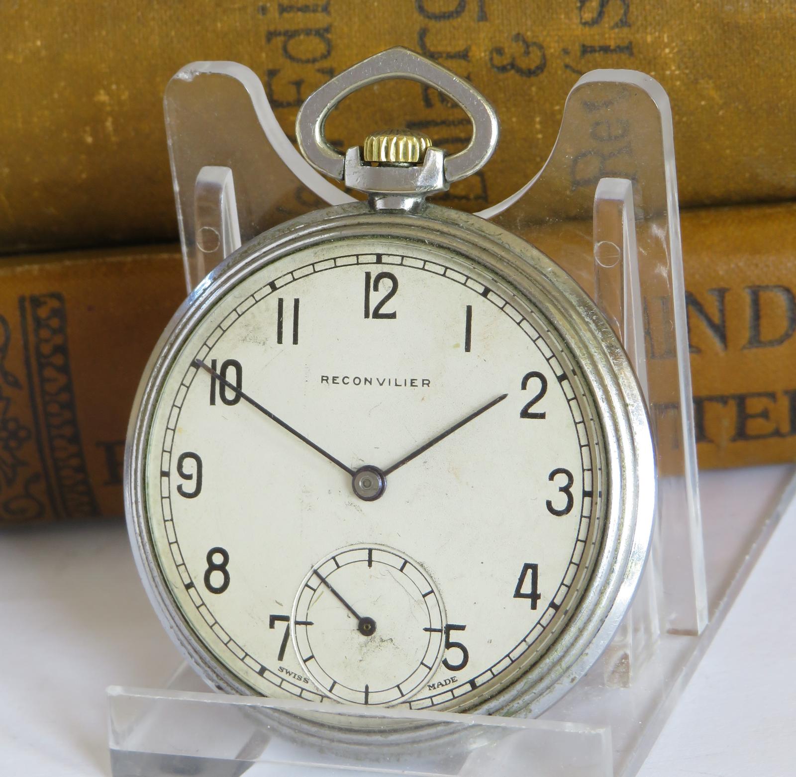 Pocket Watch: 1930s Art Deco Reconvilier Pocket Watch (1 of 5) Pocket Watch: 1930s Art Deco Reconvilier Pocket Watch (1 of 5)