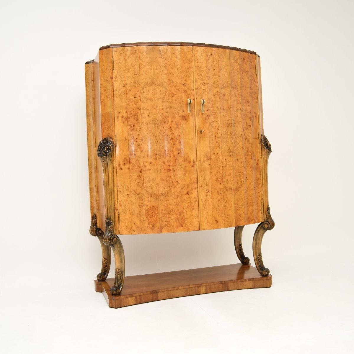 Art Deco Burr Walnut Cocktail Cabinet by Epstein (1 of 14)