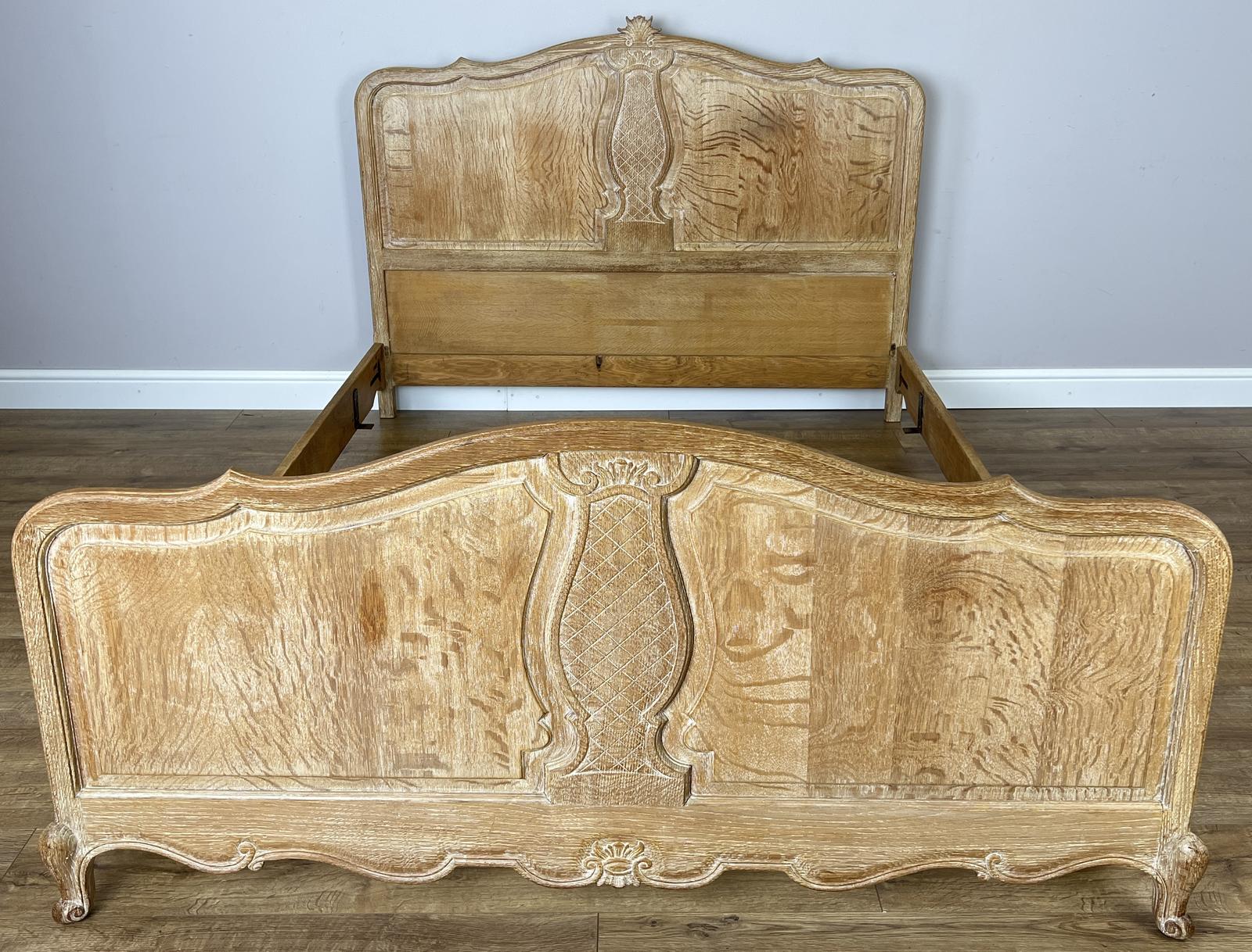 Bed Vintage French King Size Bed Frame Oak Headboard (1 of 12) Bed Vintage French King Size Bed Frame Oak Headboard (1 of 12)
