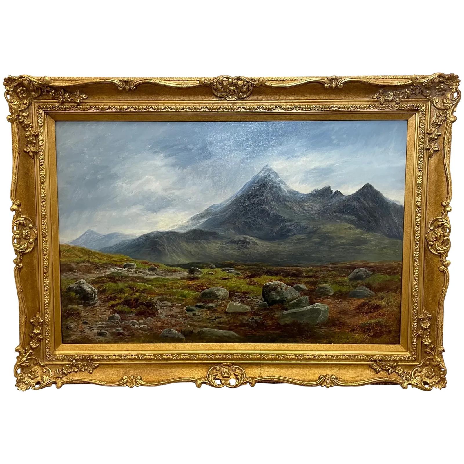 Oil Painting Scottish Highlands Sgùrr Nan Gillean Skye By William Beattie Brown (1 of 65)