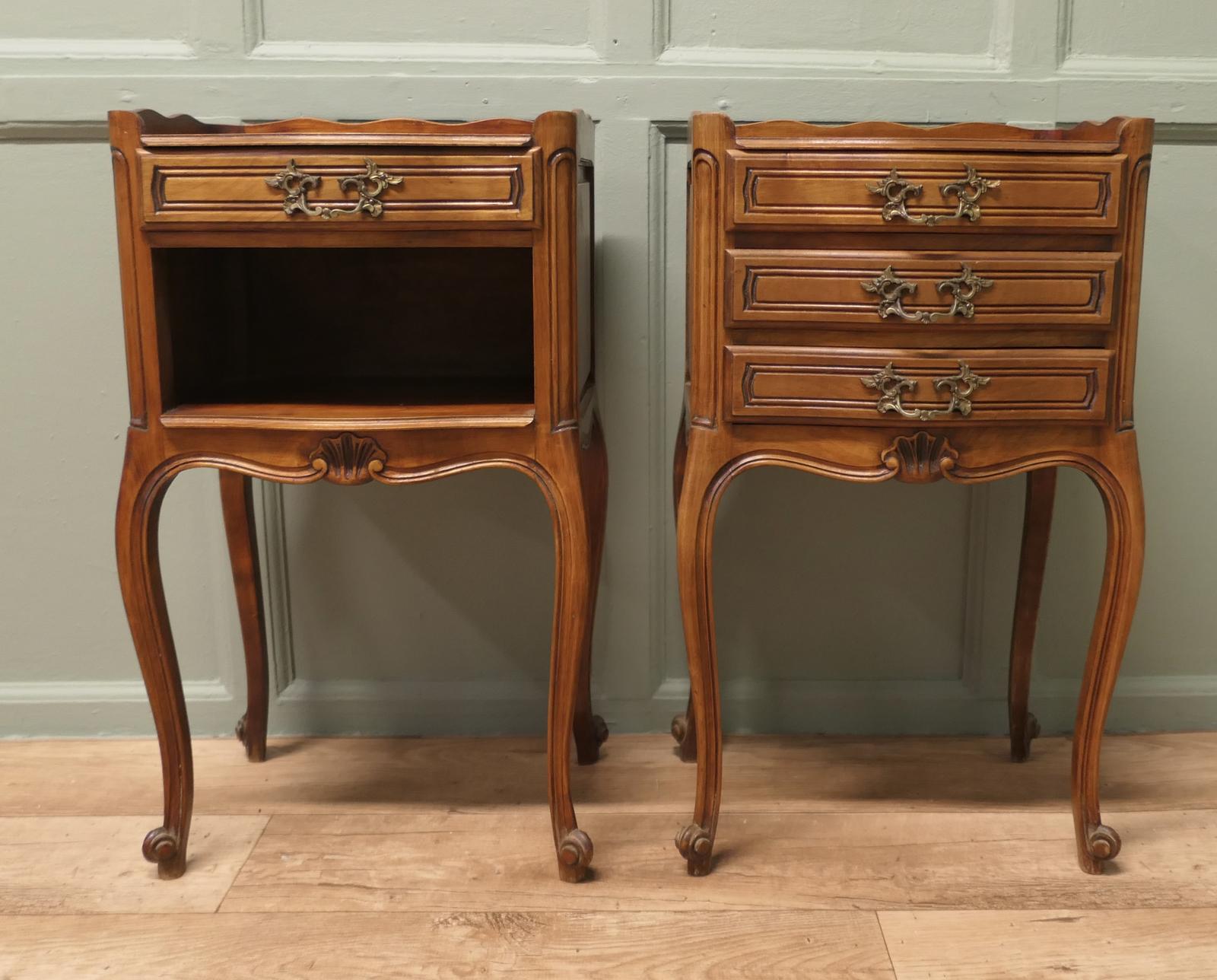 Pair of French Cherry Wood Bedside Chevets or Lockers (1 of 5) Pair of French Cherry Wood Bedside Chevets or Lockers (1 of 5)