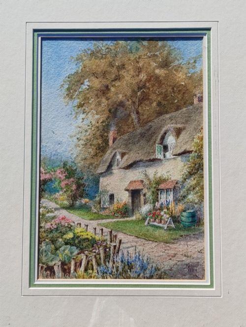 Country Thatched Cottage Watercolour K. Howitt (1 of 13) Country Thatched Cottage Watercolour K. Howitt (1 of 13)
