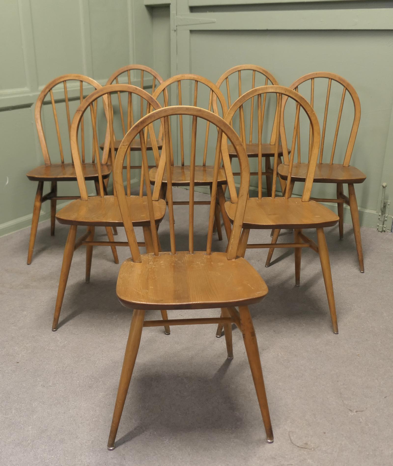 Set of 8 Light Coloured 1960s Ercol Windsor Dining Chairs (1 of 7) Set of 8 Light Coloured 1960s Ercol Windsor Dining Chairs (1 of 7)