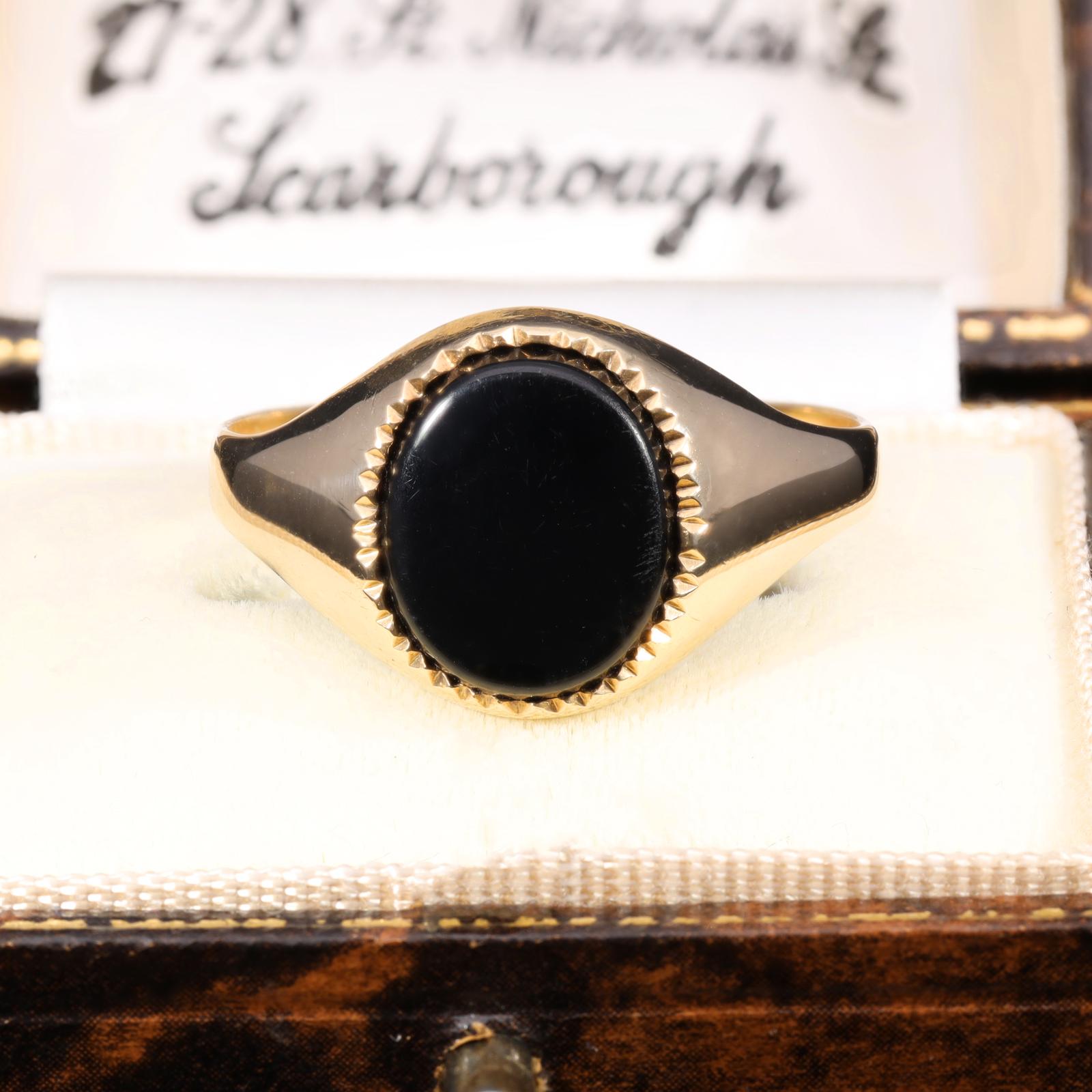 The Vintage Onyx Classic Signet Ring (1 of 5)