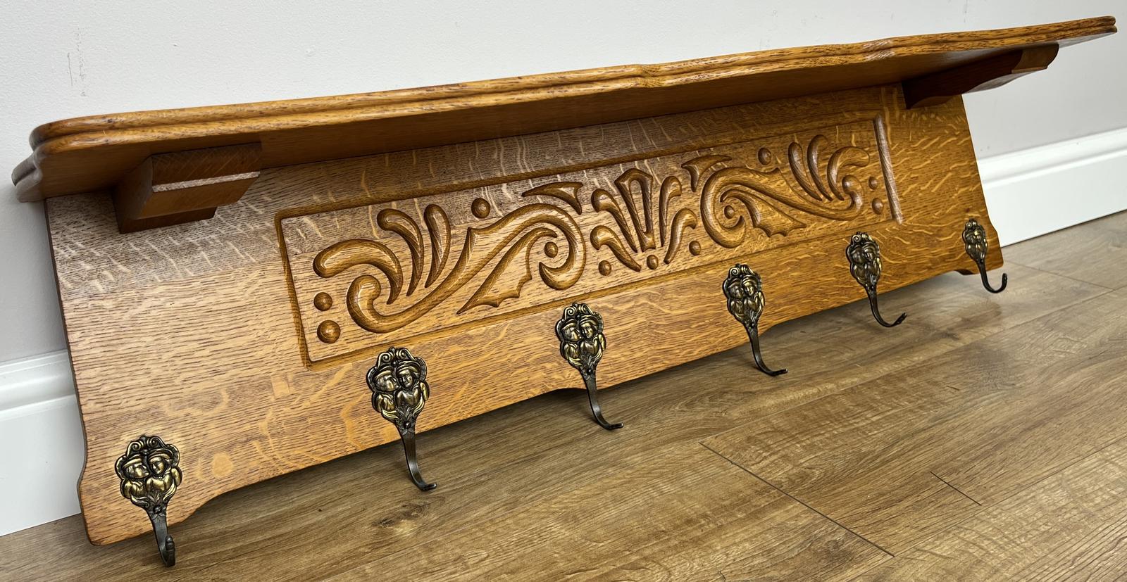 Coat Rack Vintage French Oak Wall Mounted 6 Hooks Rack (1 of 10) Coat Rack Vintage French Oak Wall Mounted 6 Hooks Rack (1 of 10)