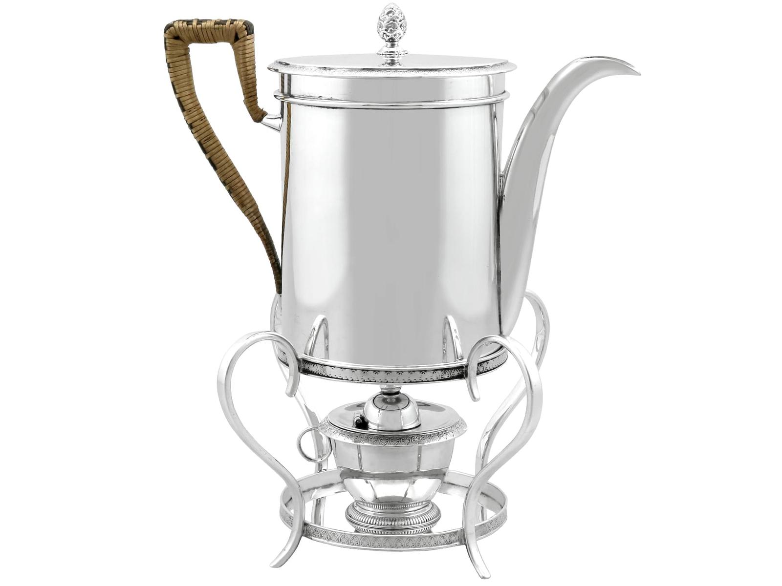 19th Century Austrian Silver Coffee Pot with Spirit Burner (1 of 12)