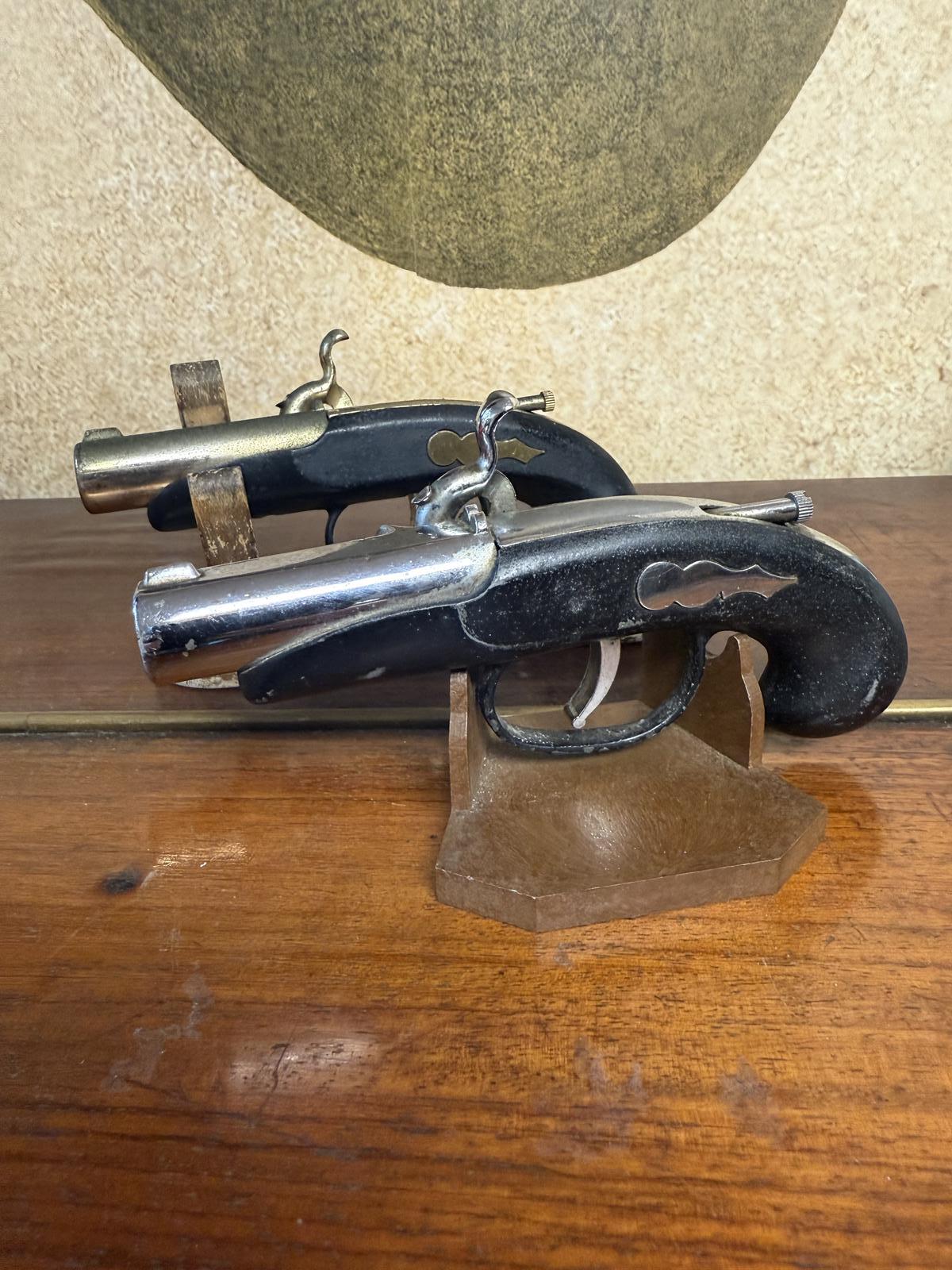 Pair of Vintage Novelty Petrol Table Lighters (1 of 5)