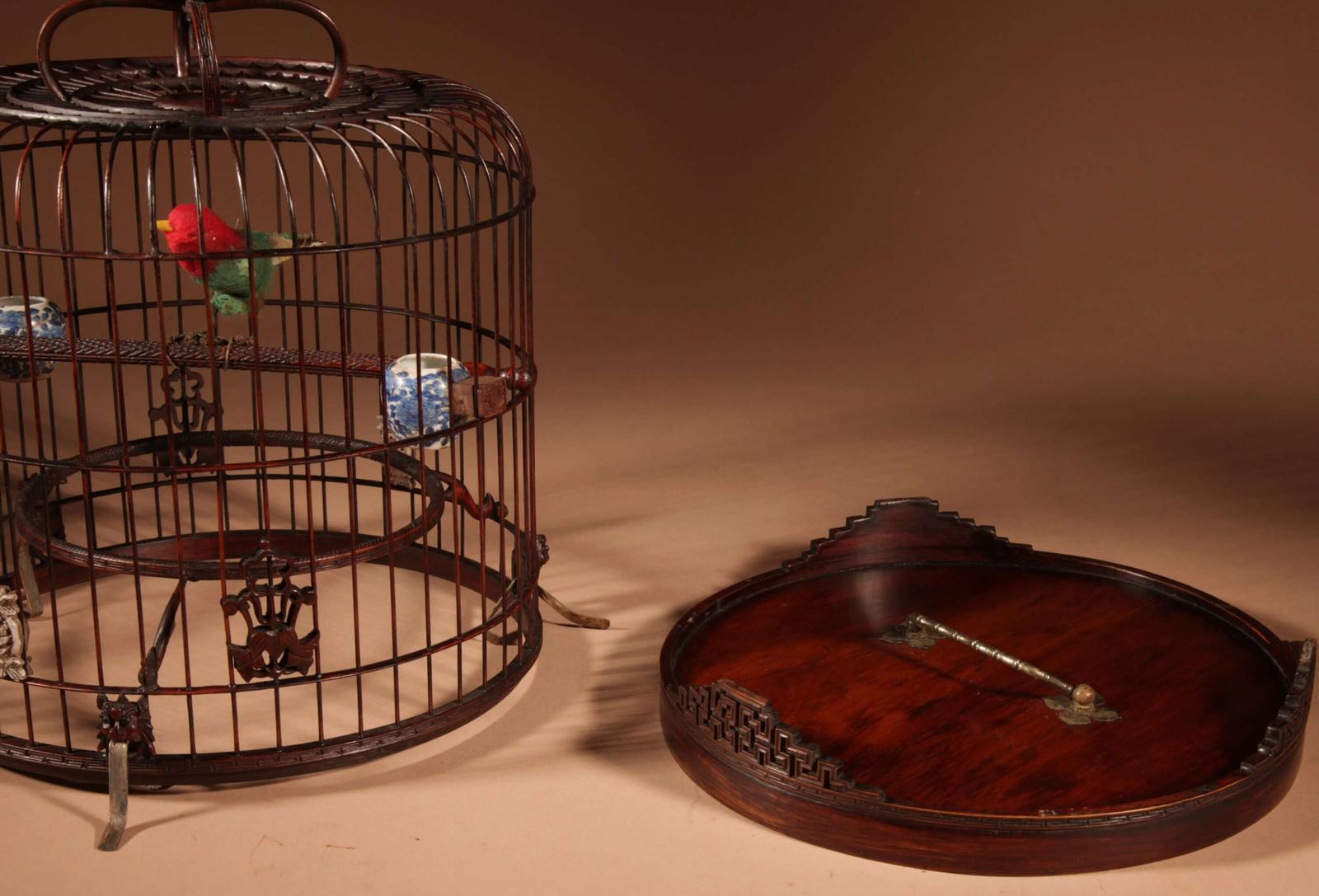 Fine Made And Carved Chinese Bamboo Bird Cage (1 of 16) Fine Made And Carved Chinese Bamboo Bird Cage (1 of 16)