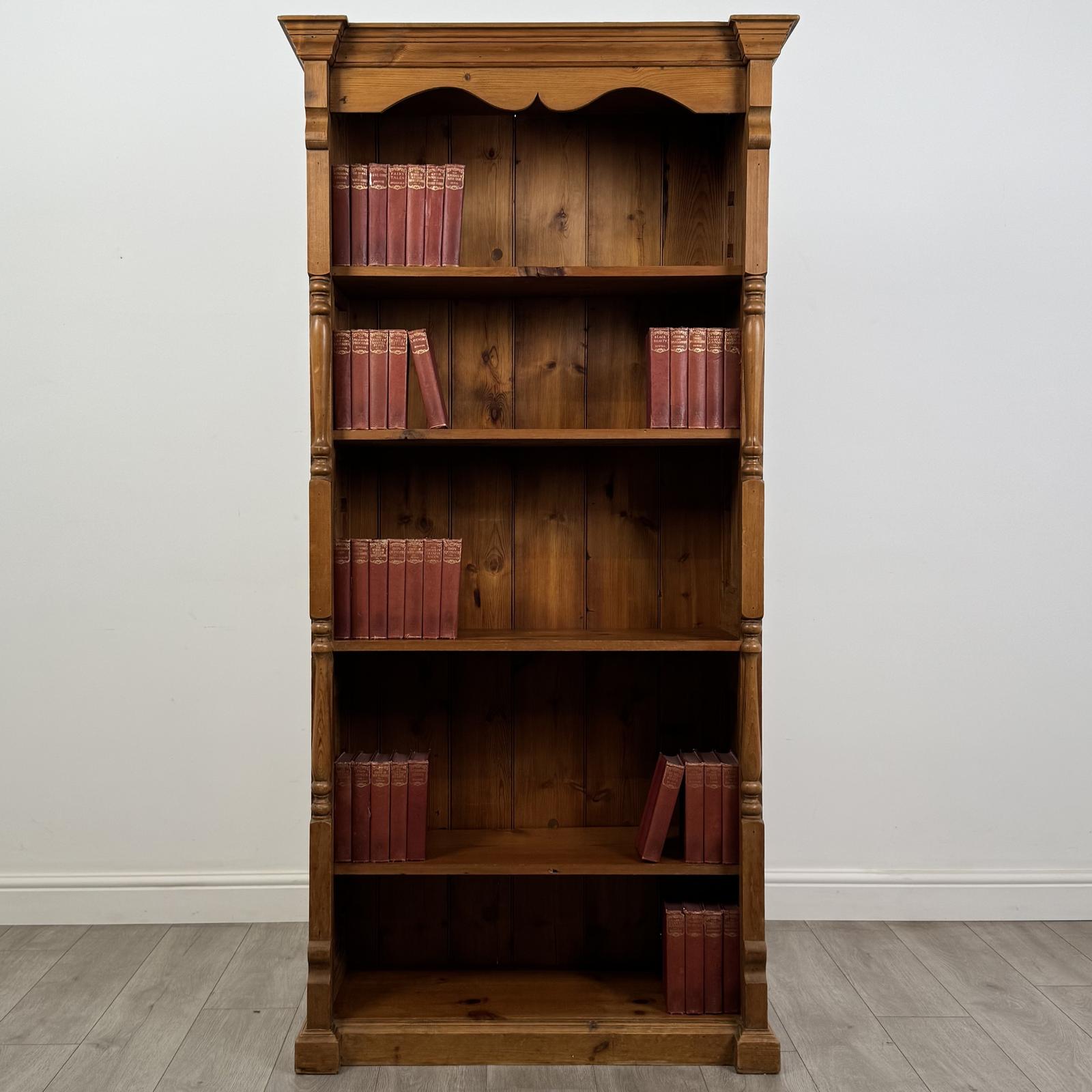 Vintage 20th Century Large Open Bookcase in Rustic Pine (1 of 10) Vintage 20th Century Large Open Bookcase in Rustic Pine (1 of 10)