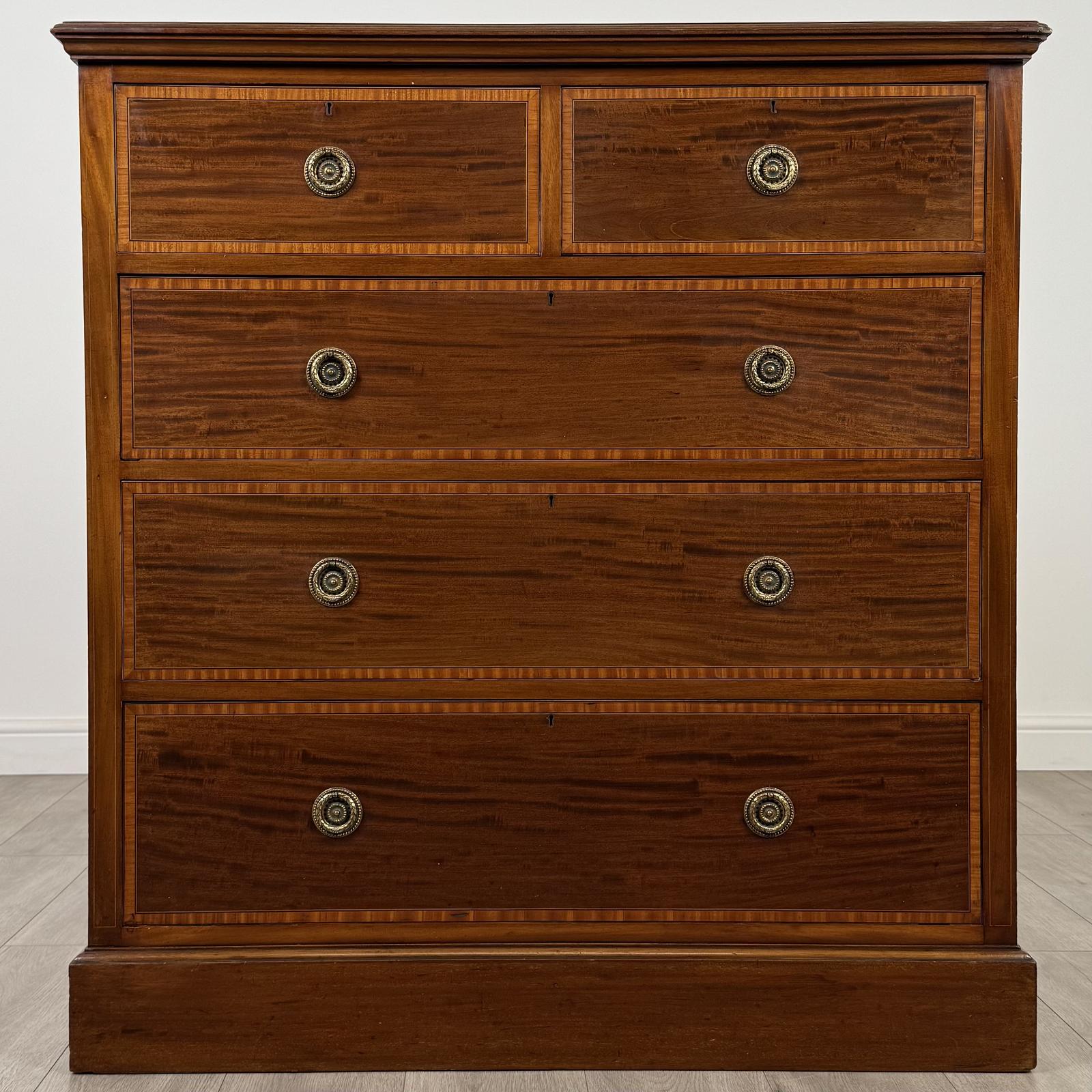 Antique 19th Century Fine Quality Mahogany Chest of Drawers (1 of 11)
