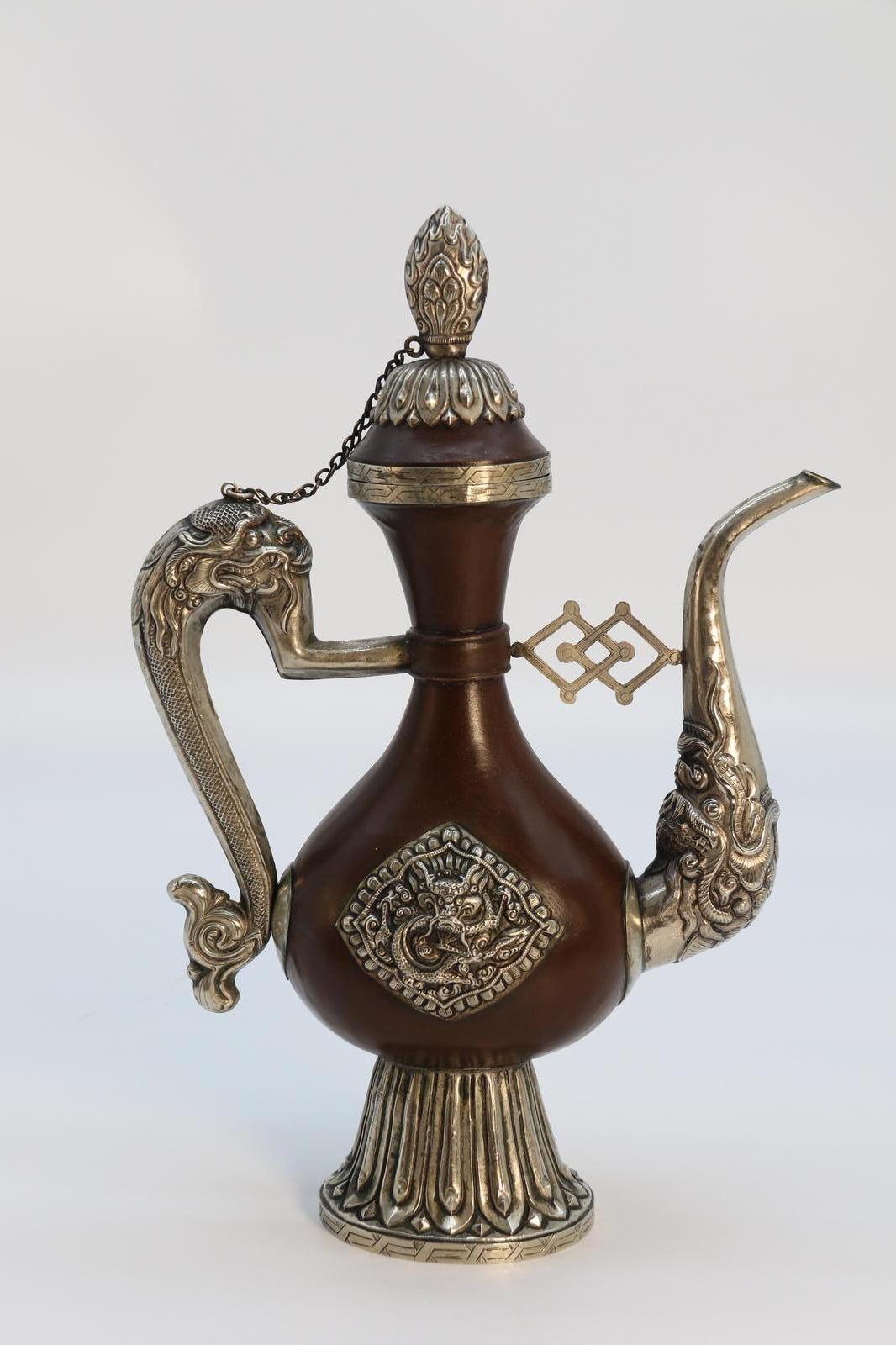 A Late 19th Century North Indian/tibetan Ceremonial Ritual Ewer Circa 1890 (1 of 17)