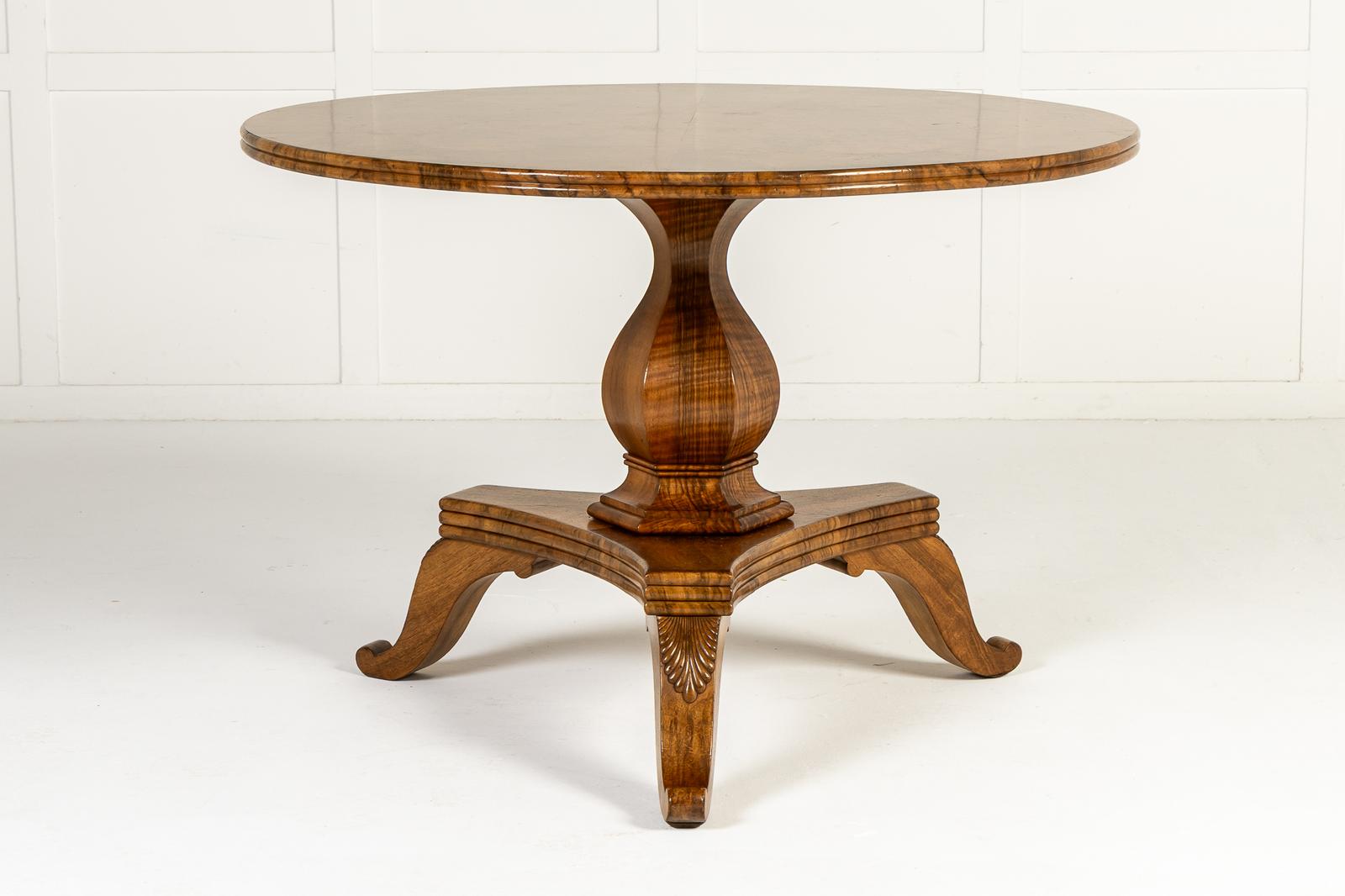 19th Century French Walnut Centre Table (1 of 10)