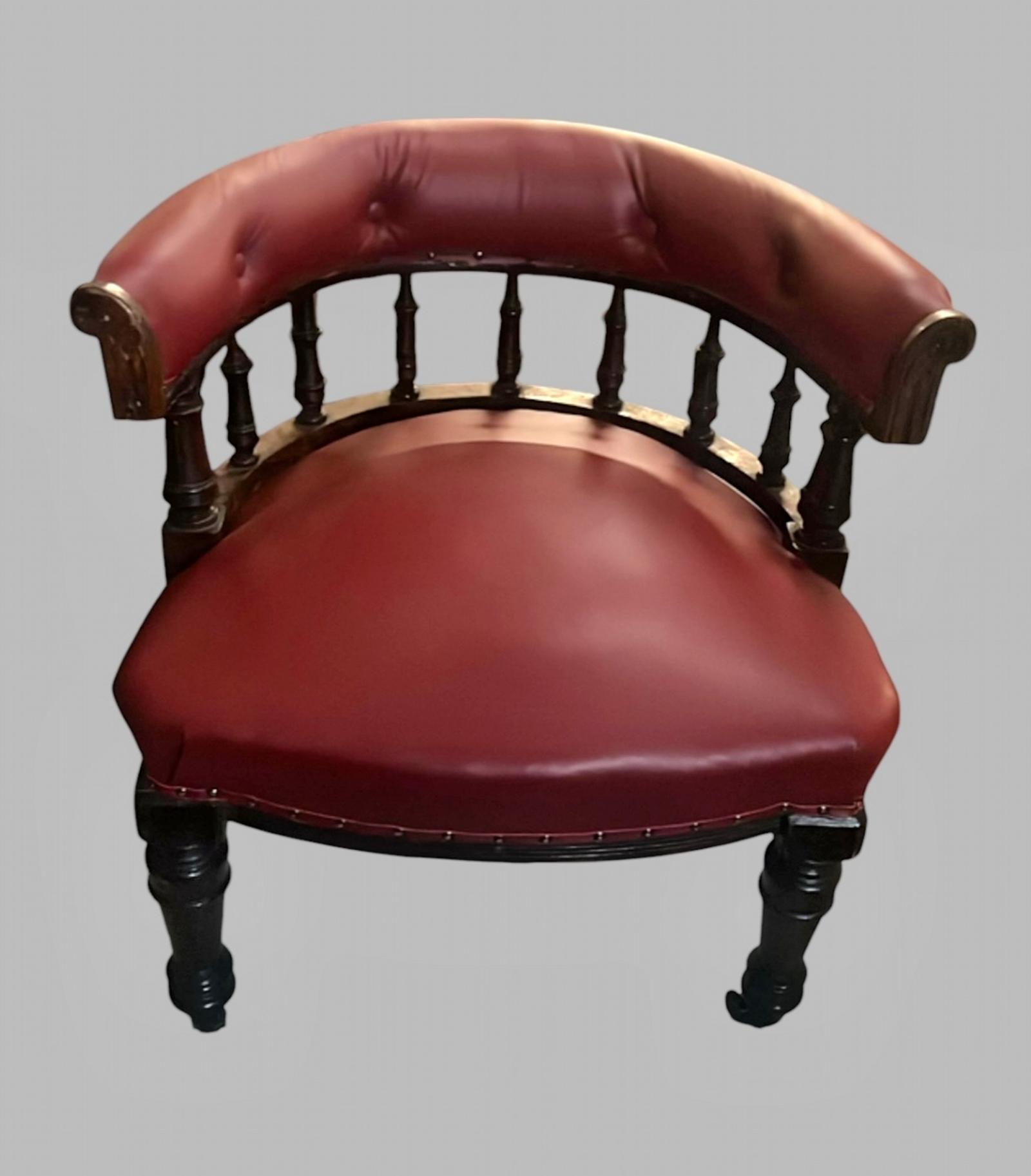 Victorian Oak Framed Elbow Chair (1 of 5)