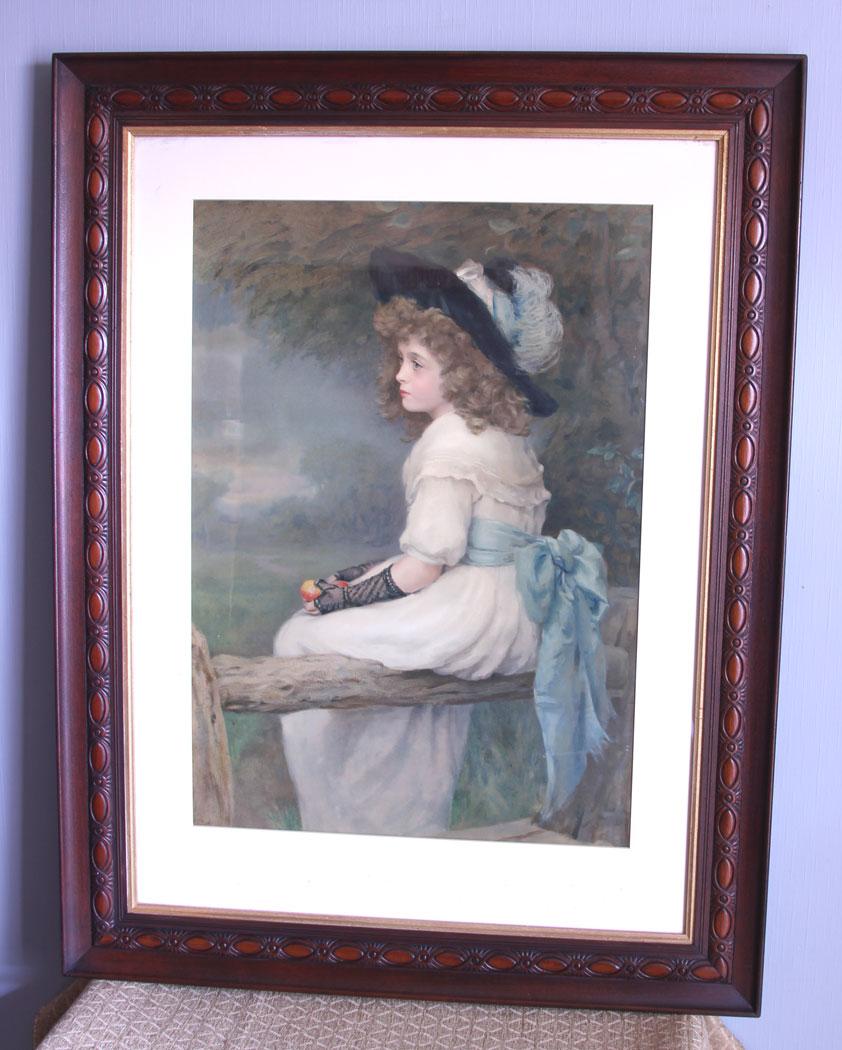 Large Antique Print - A Daughter of Eve (1 of 5)