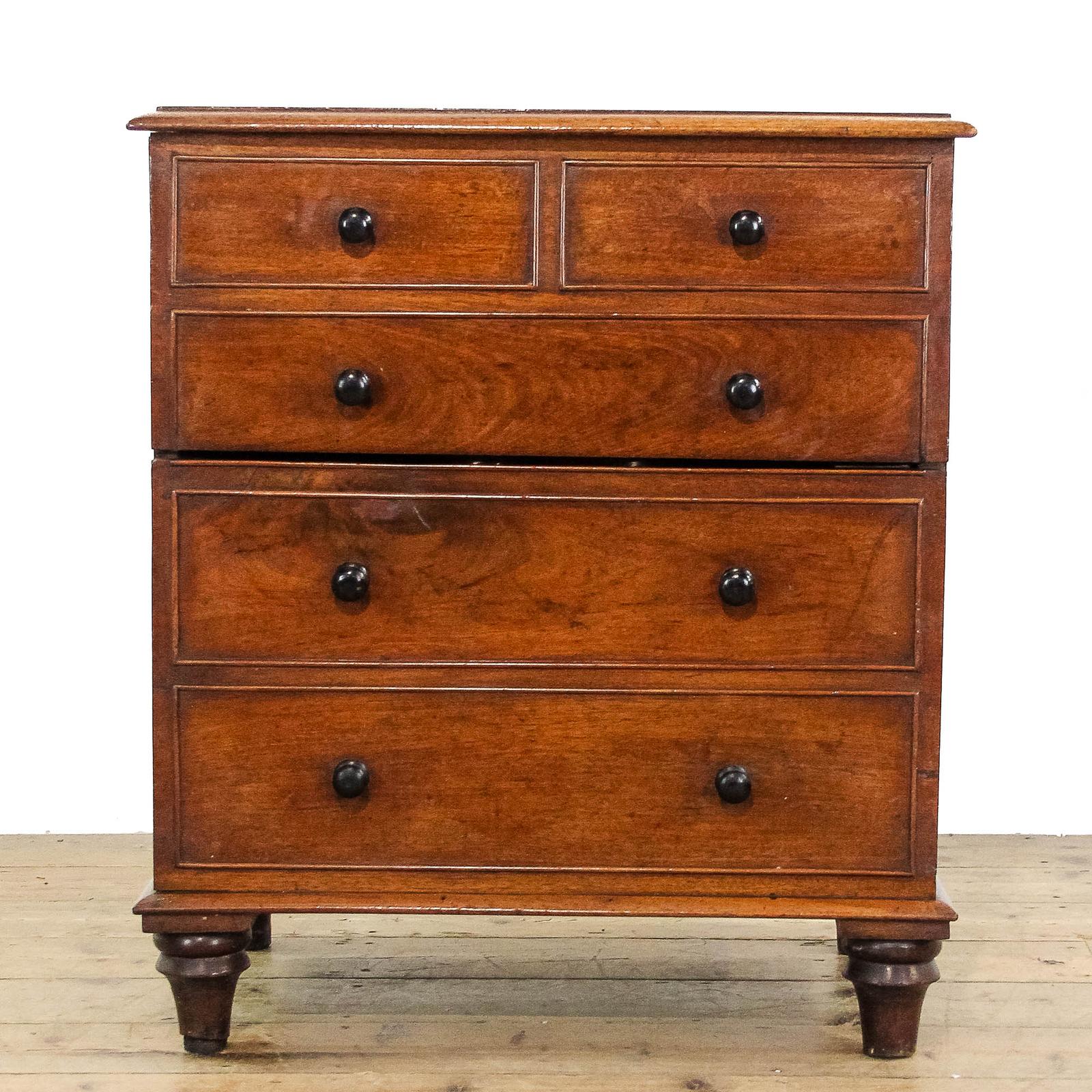 Antique 19th Century Mahogany Commode Chest of Drawers (1 of 11)