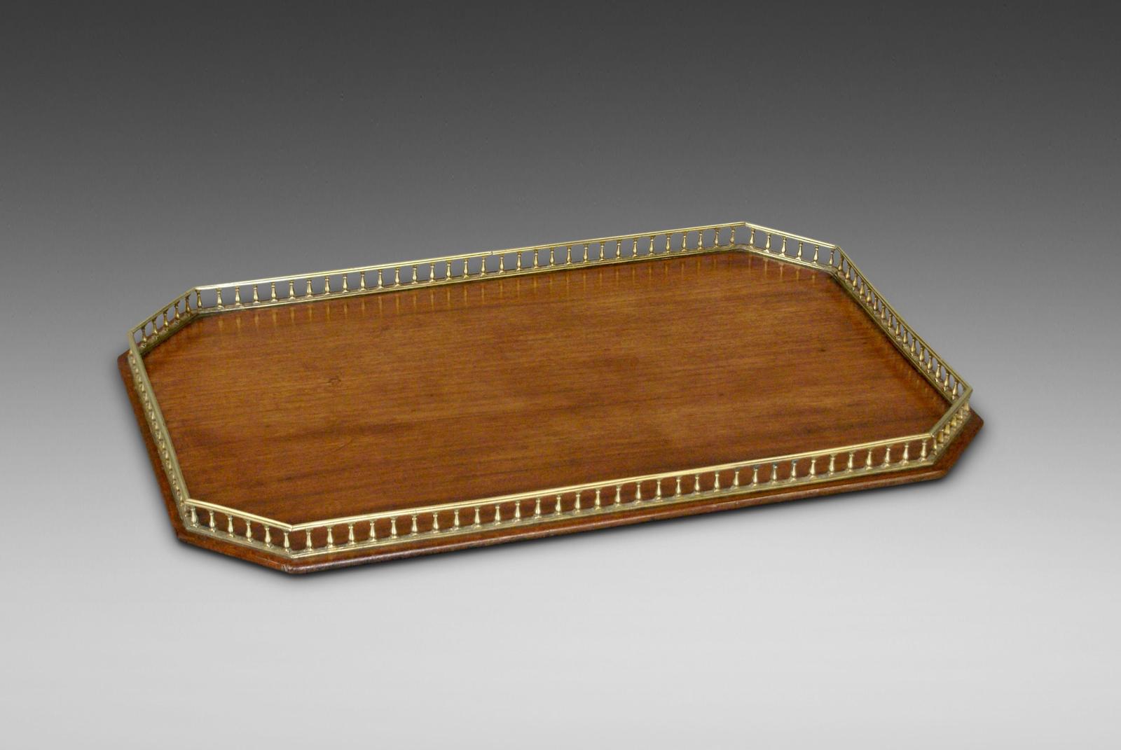 Mahogany & Brass Galleried Tray (1 of 5) Mahogany & Brass Galleried Tray (1 of 5)