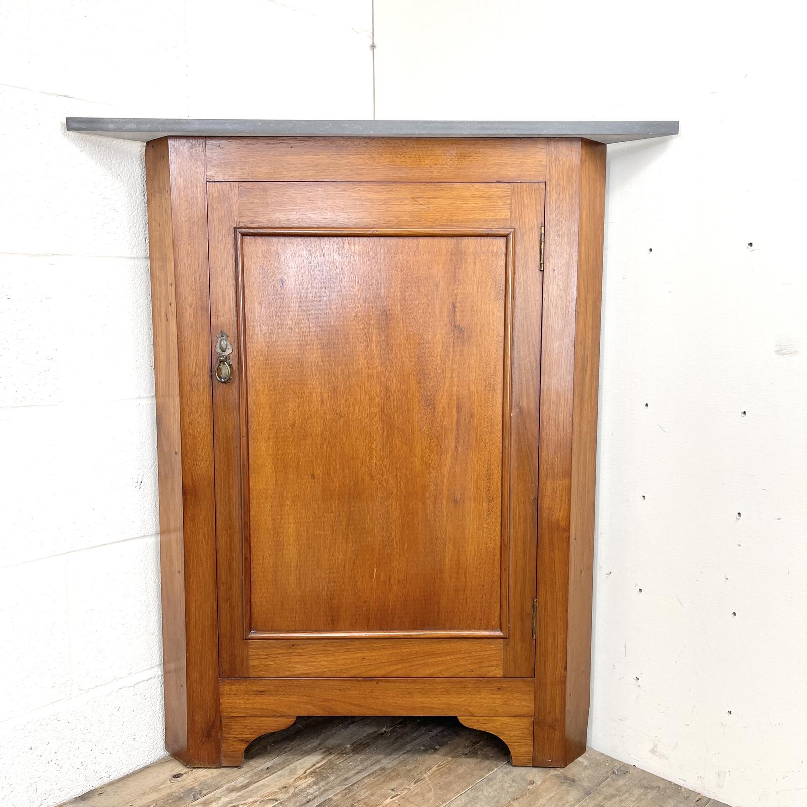Early 20th Century Antique Corner Cupboard with Marble Top (1 of 7) Early 20th Century Antique Corner Cupboard with Marble Top (1 of 7)