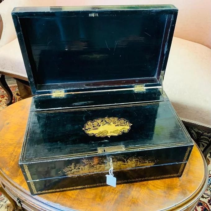 19th Century Large Chinese Canton Writing Slope Box c.1830 (1 of 1)